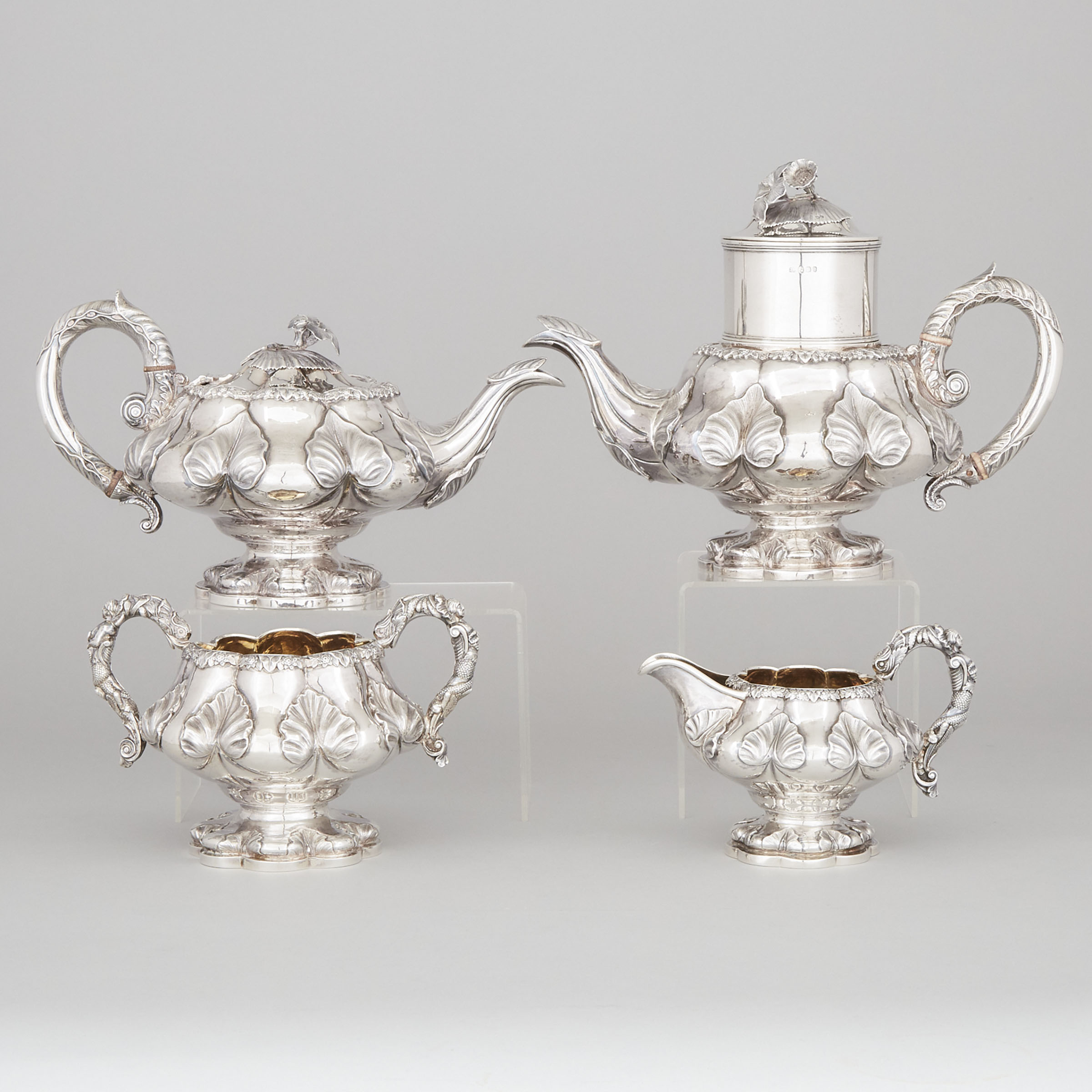 William IV Silver Tea and Coffee Service, Jonathan Hayne, London, 1830-34