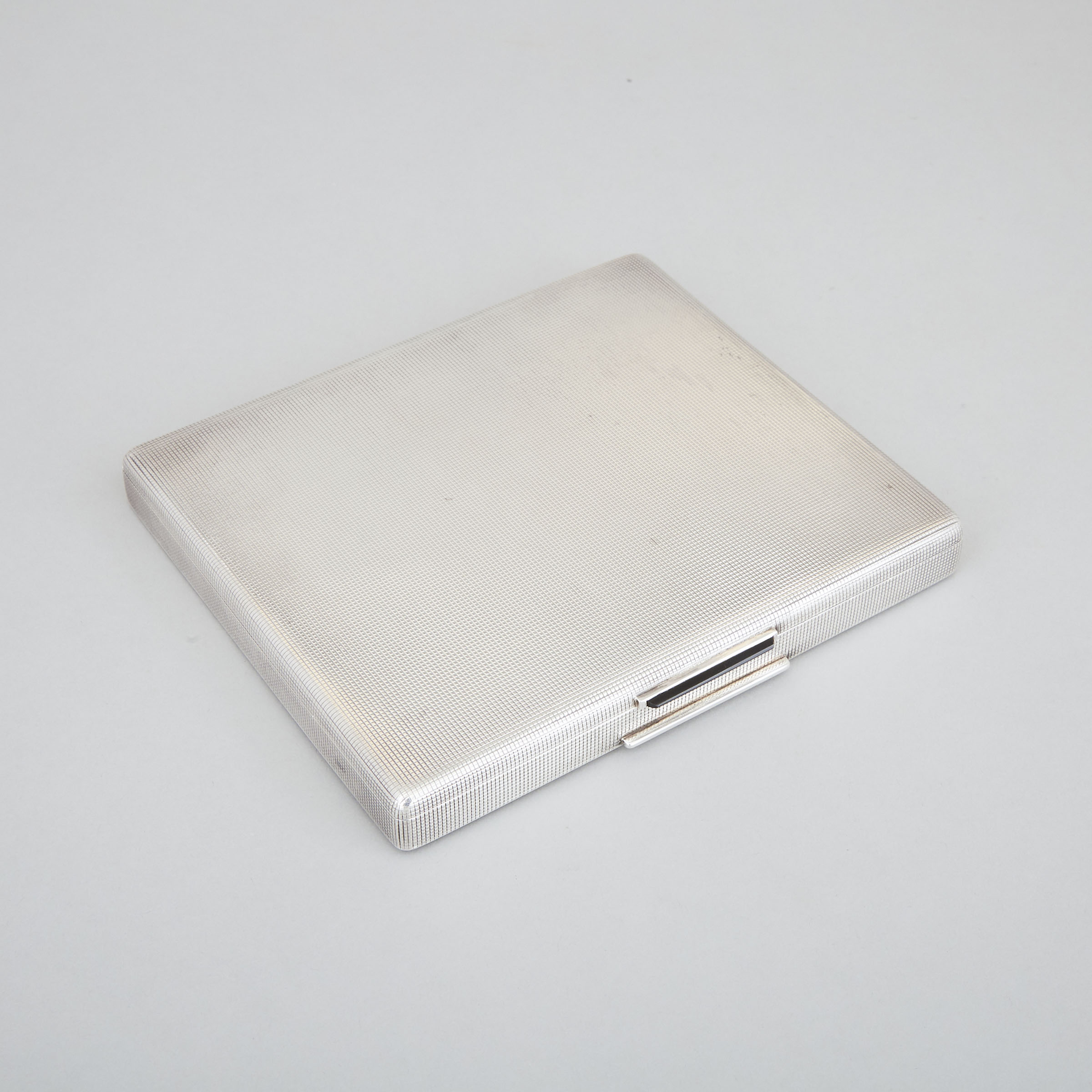 German Silver Rectangular Table Cigarette Box, Bruckmann & Söhne, Heilbronn, mid-20th century