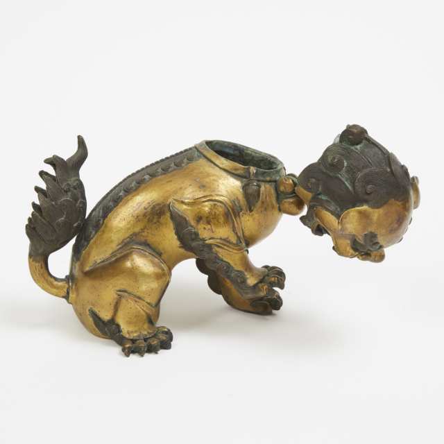 A Bronze Lion Censer, Late Qing Dynasty