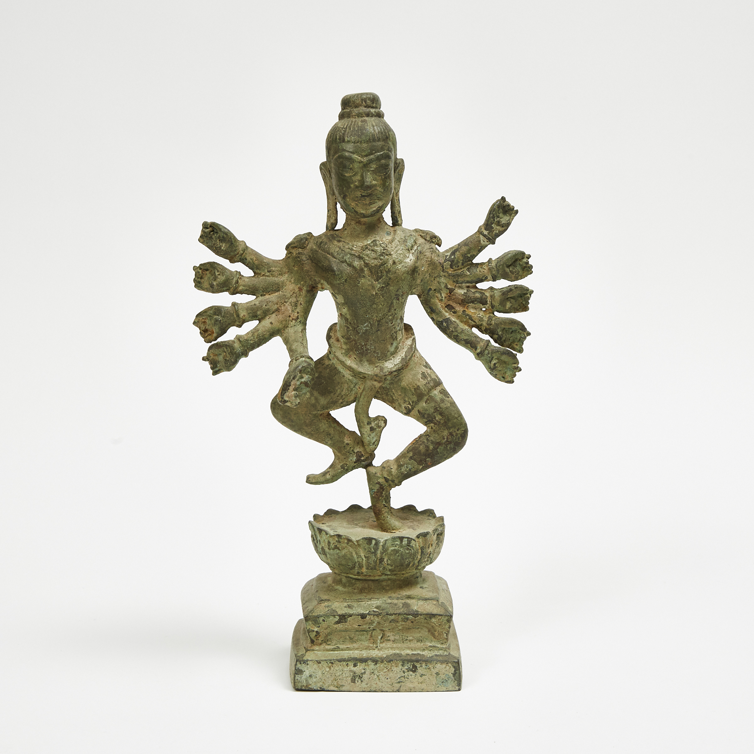 A Bronze Figure of a Burmese Multi-Armed Deity, 18th/19th Century