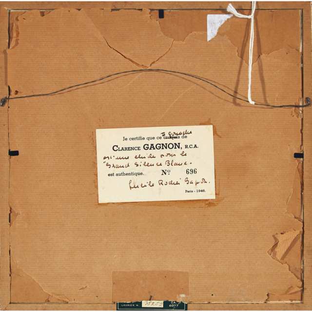 CLARENCE ALPHONSE GAGNON, R.C.A. (1881 - 1942)