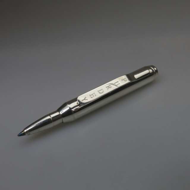 English Silver Pocket Ballpoint Pen