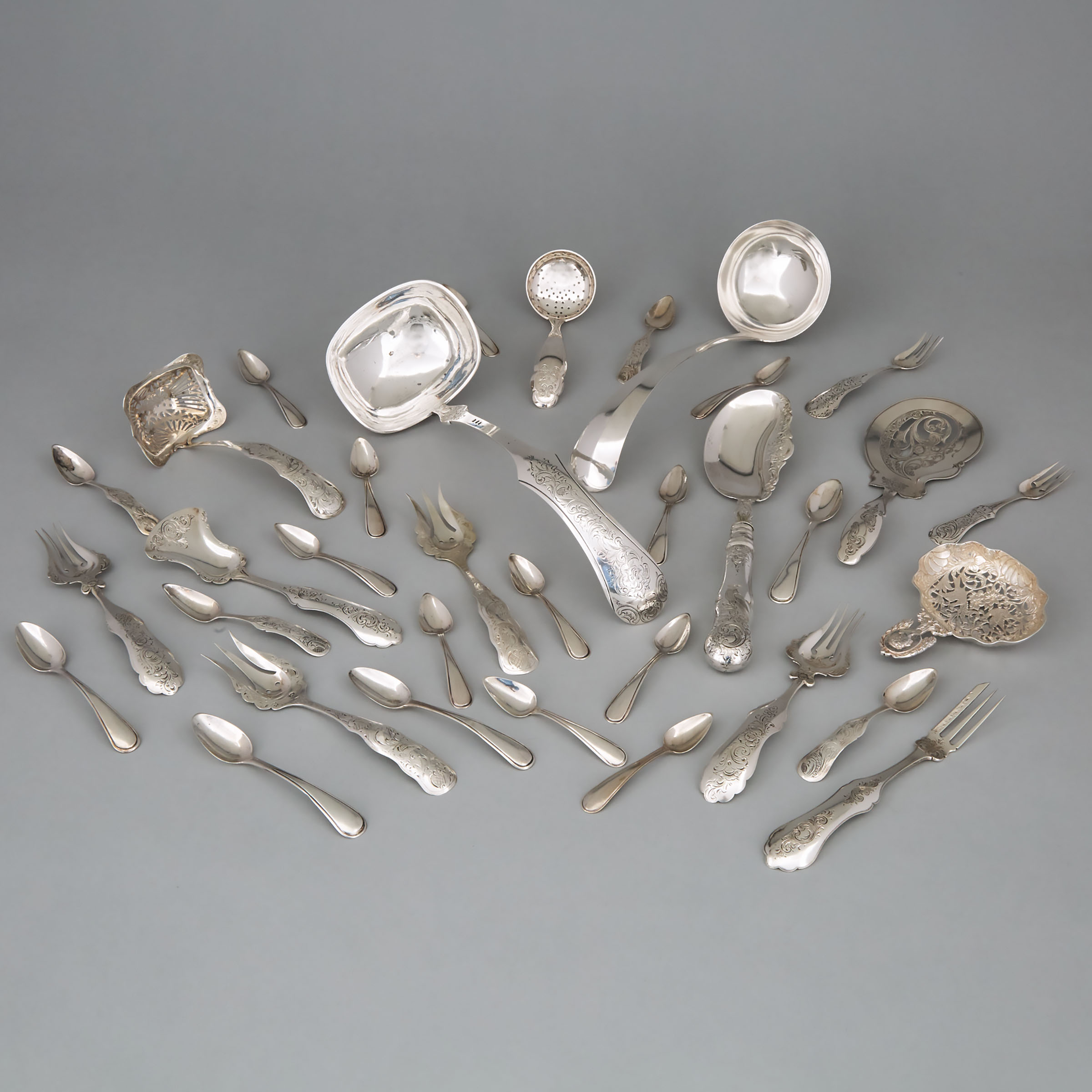 Group of Dutch Silver Flatware, 19th/20th century