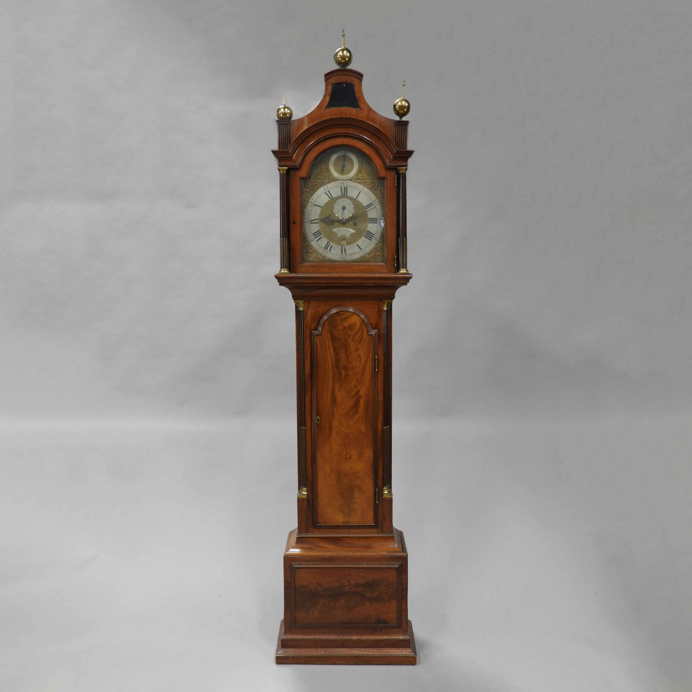 English Mahogany Tall Case Clock, Nathaniel Hedge, Colchester, late 18th century