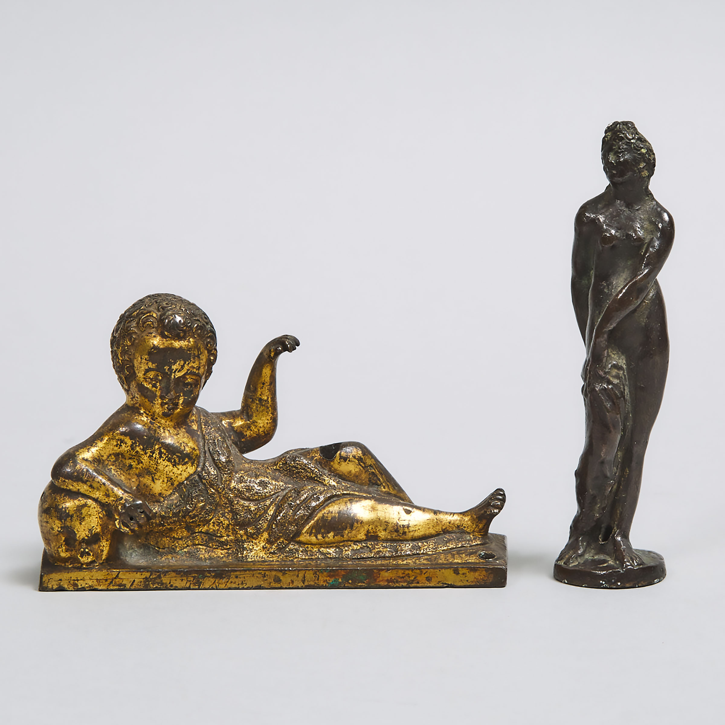 Two Small Classical Bronze Figures, 18th/19th centuries