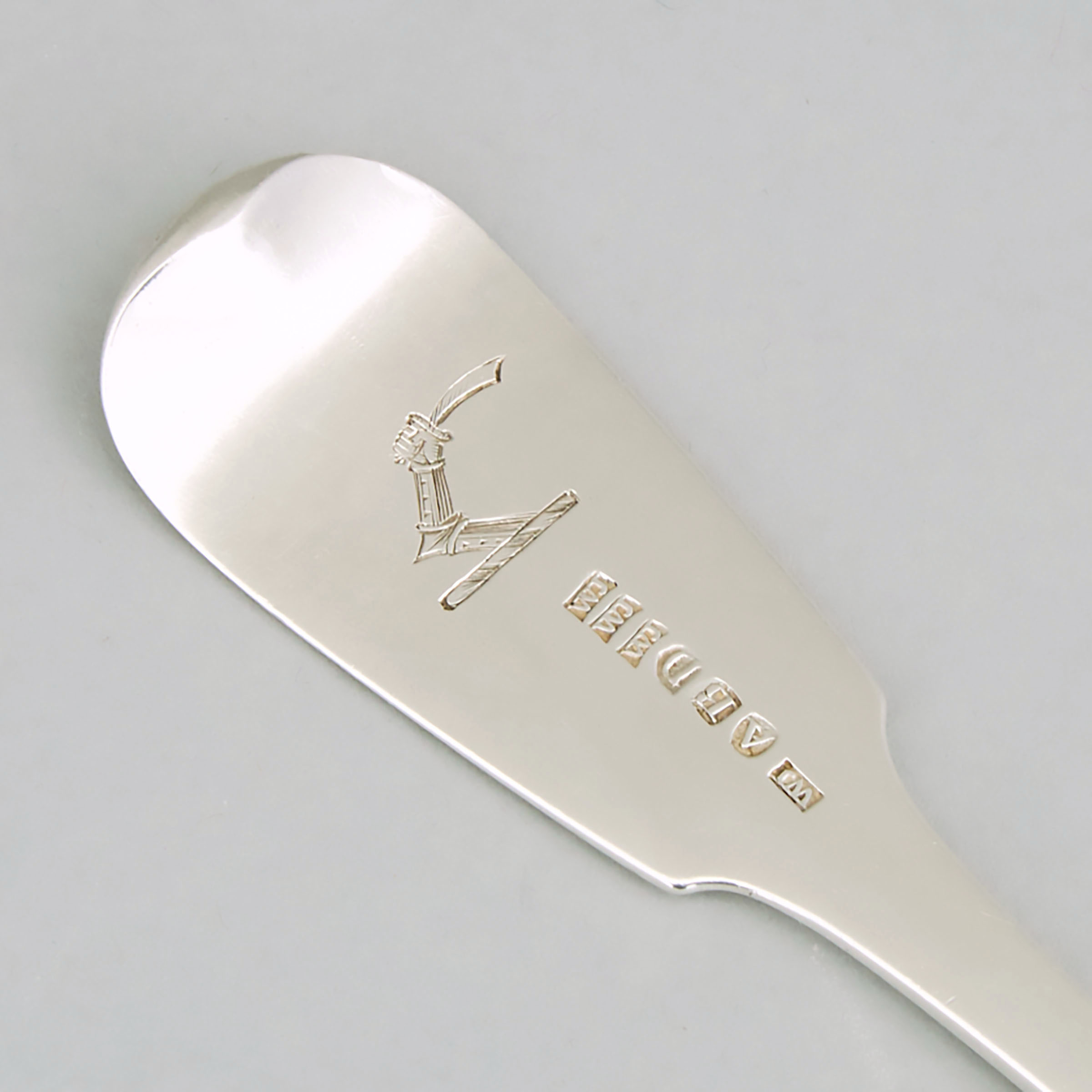 Scottish Provincial Silver Fiddle Pattern Table Spoon, William Jamieson, Aberdeen, c.1806-40