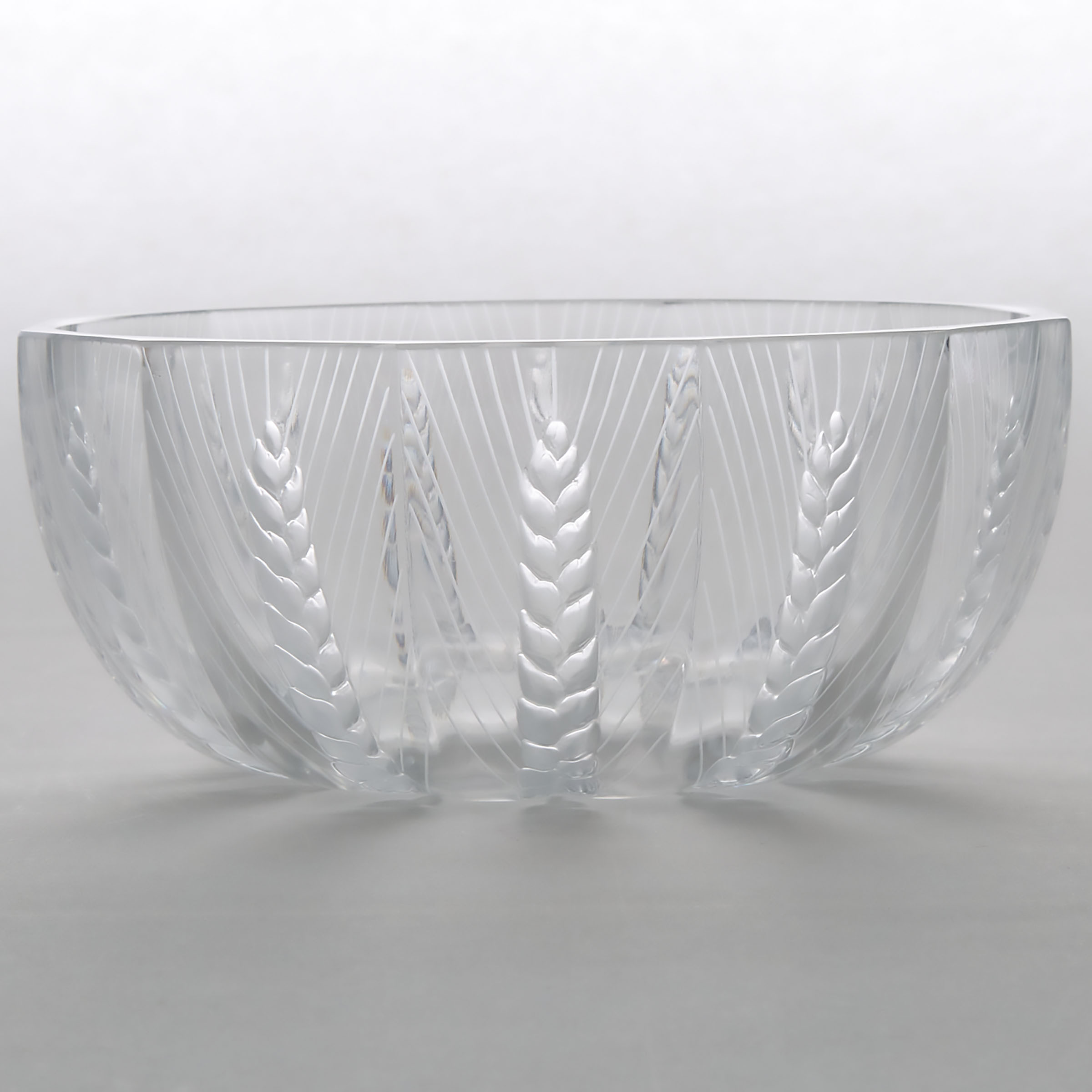 'Ceres', Lalique Moulded and Partly Frosted Glass Bowl, post-1945