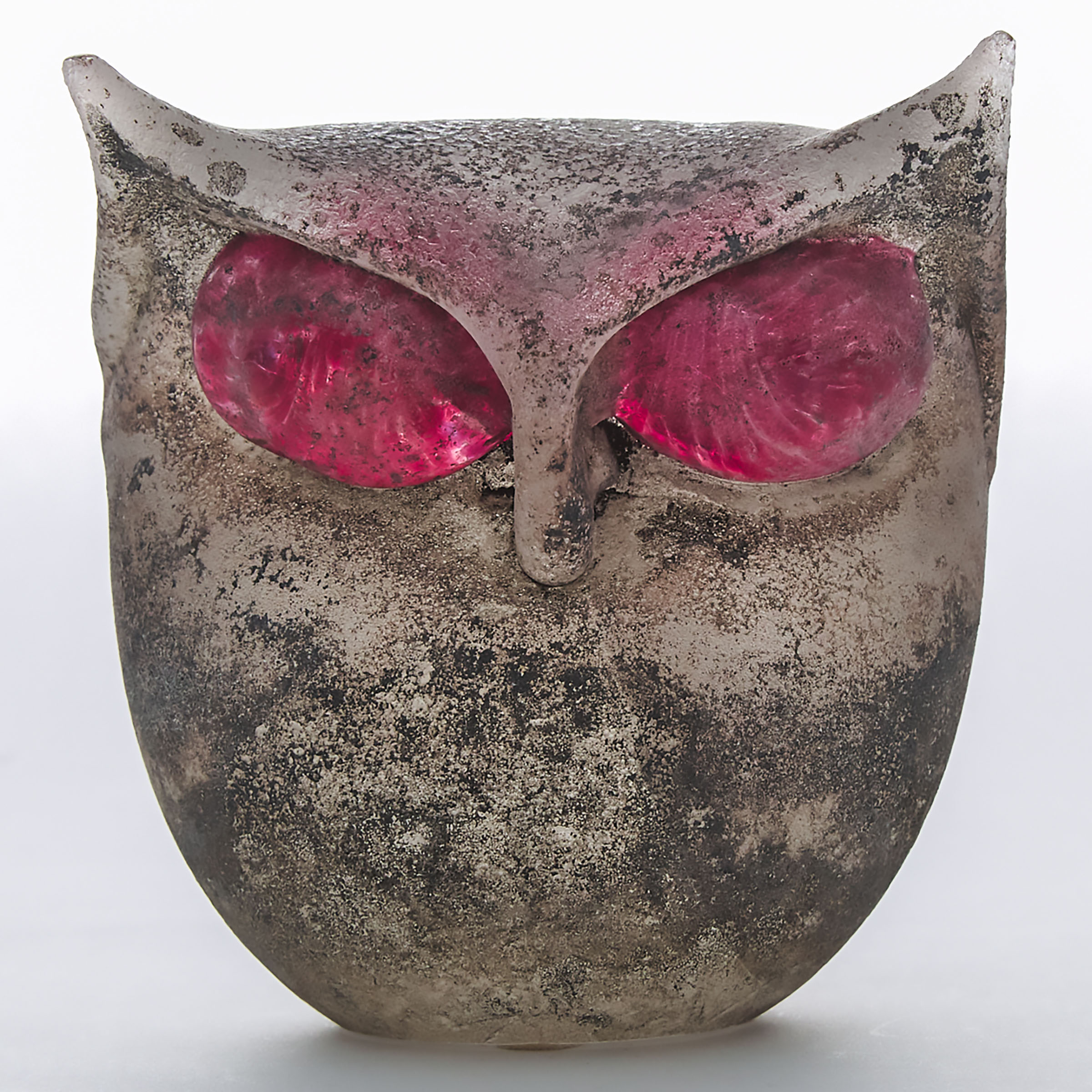 Cenedese Murano Coloured Glass Owl, Antonio Da Ros, 1960s