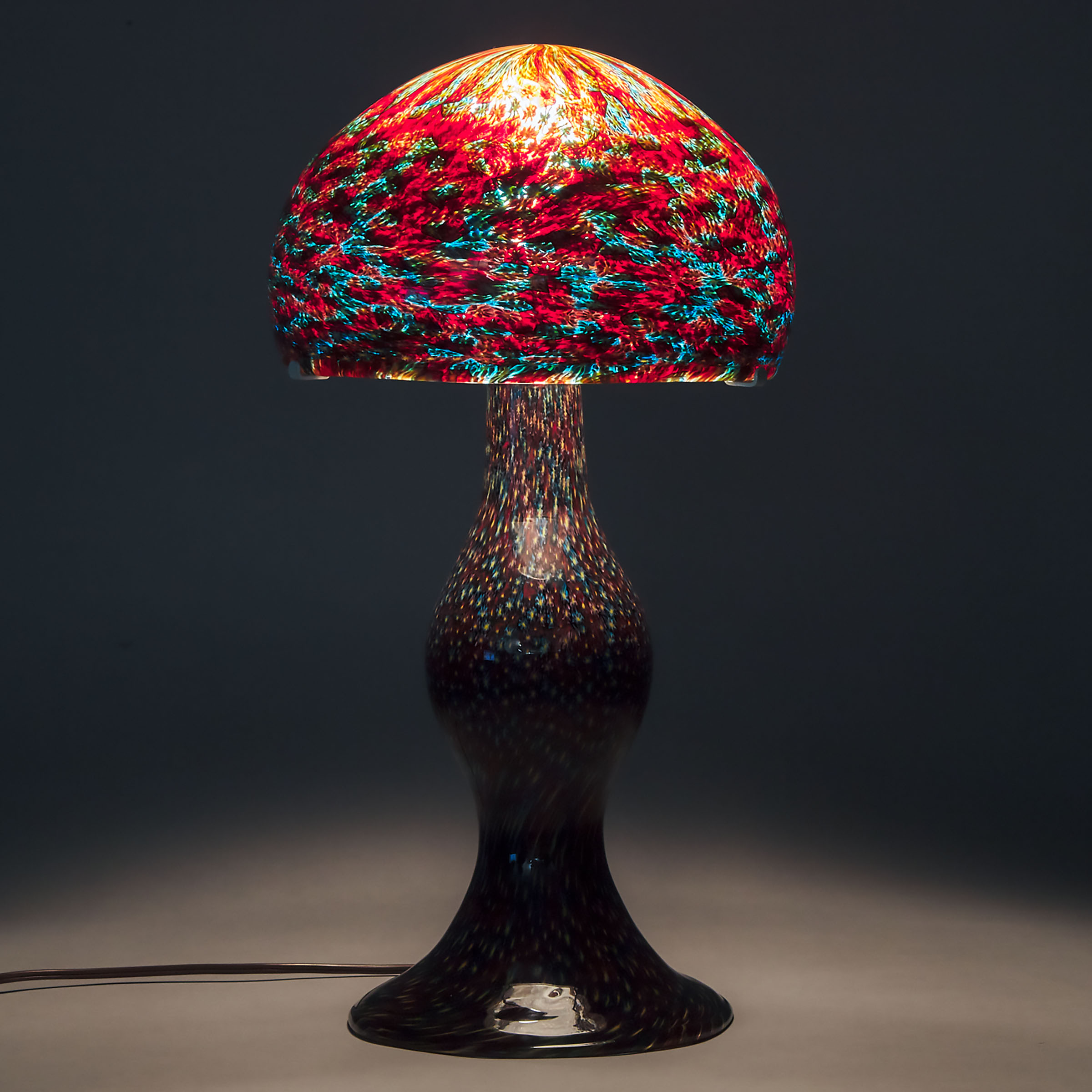Continental Millefiori Glass Table Lamp, probably Murano, 20th century