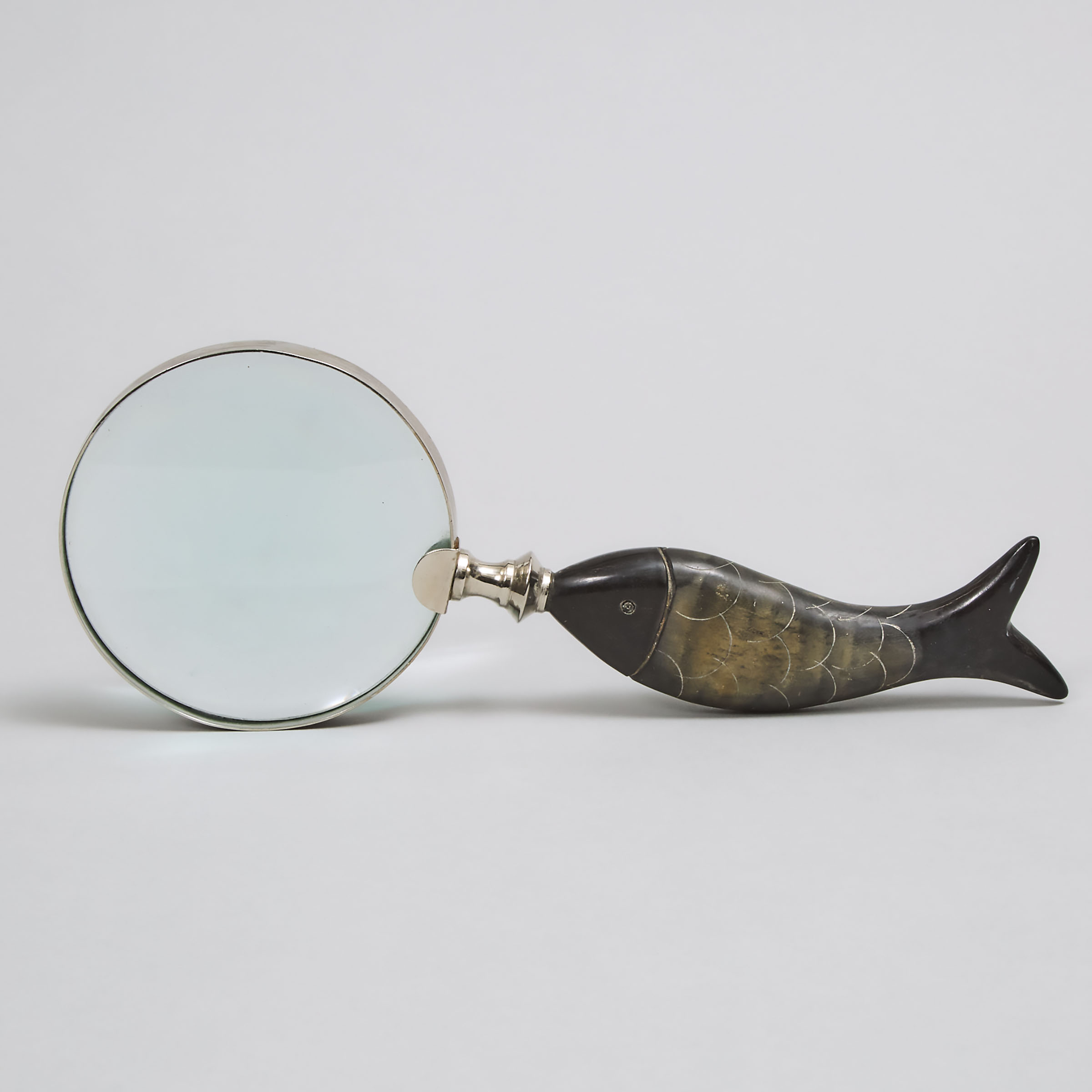 Horn Mounted Magnifying Glass, 20th century