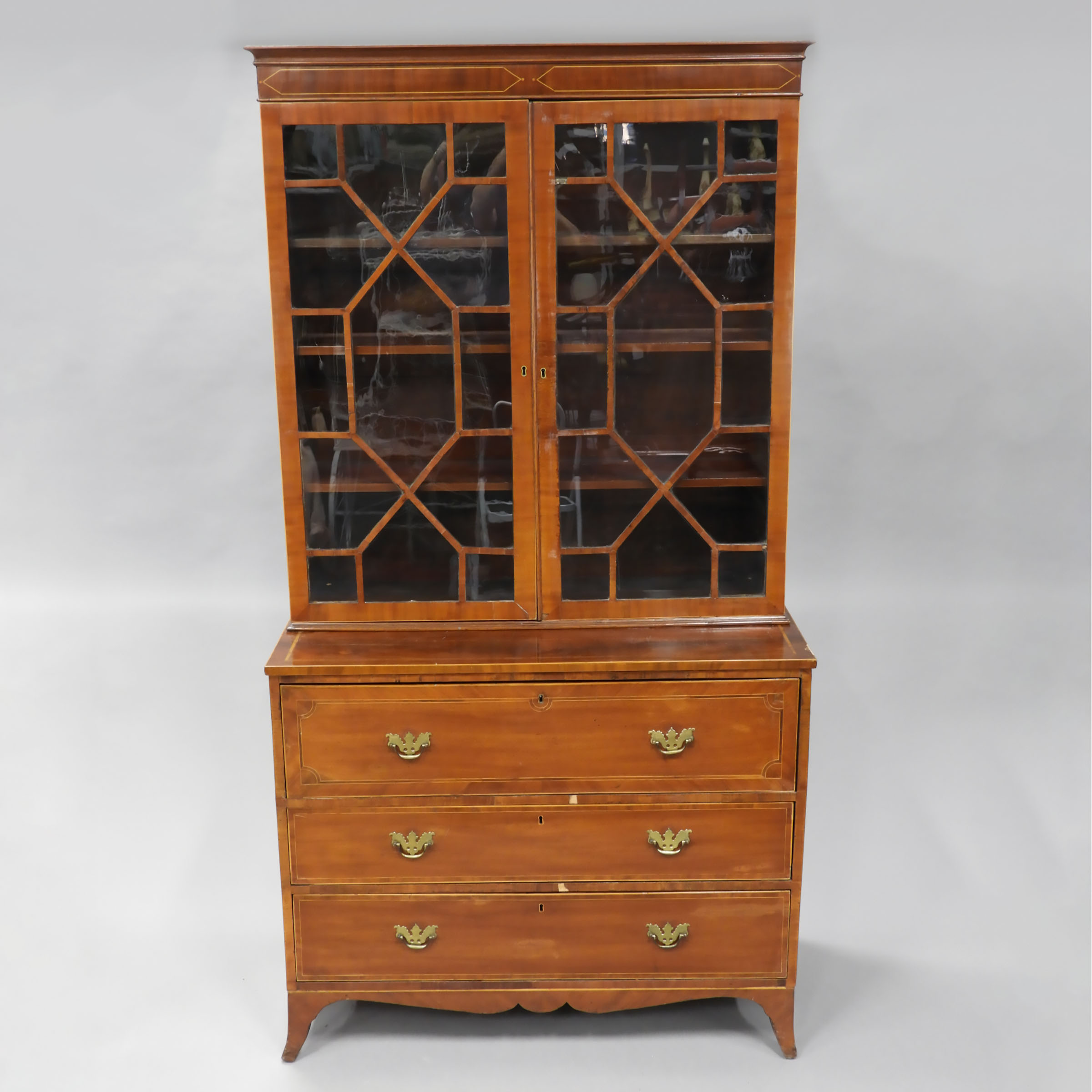 Regency Mahogany Secretaire Bookcase, early 19th century
