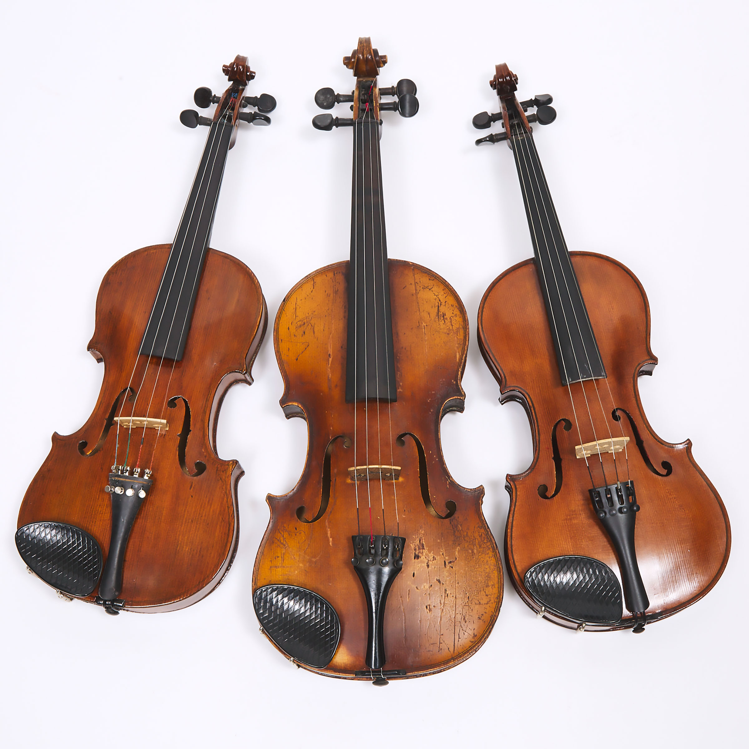 Two Continental Violins and a Viola, early to mid 20th century