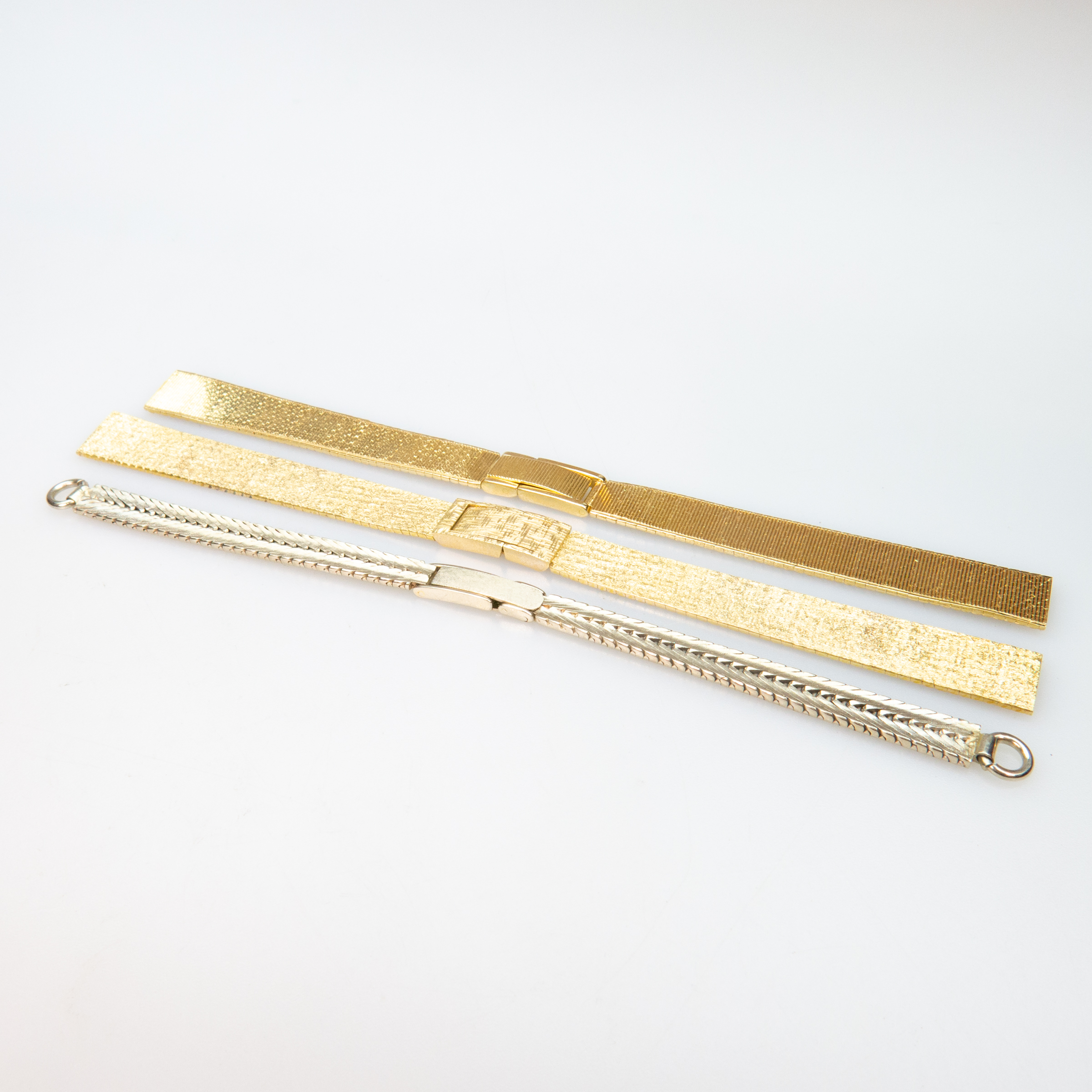 3 x 18k Yellow And White Gold Watch Straps