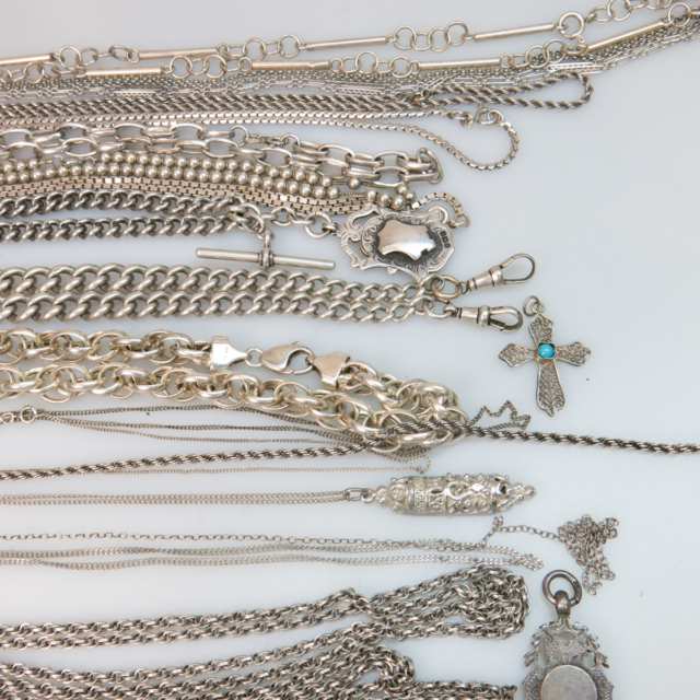 Quantity Of Various Silver Chains 