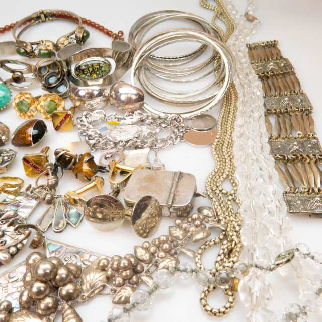 Quantity Of Various Silver, Metal And Costume Jewellery
