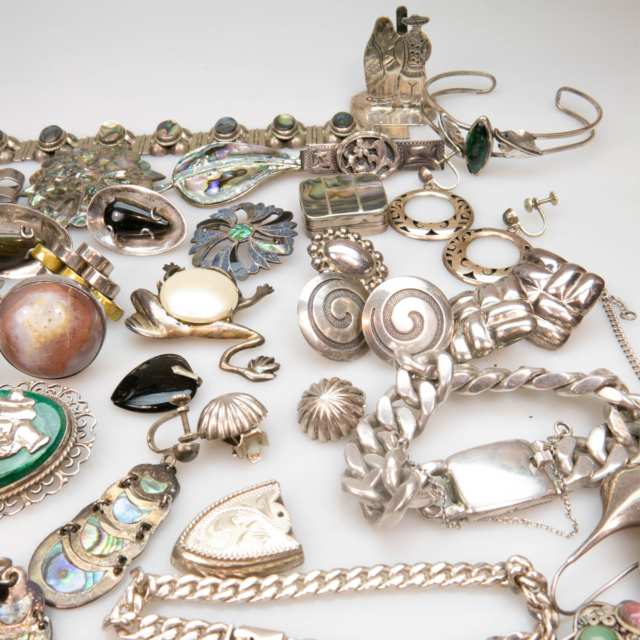 Quantity Of Mexican Silver Jewellery, Etc.