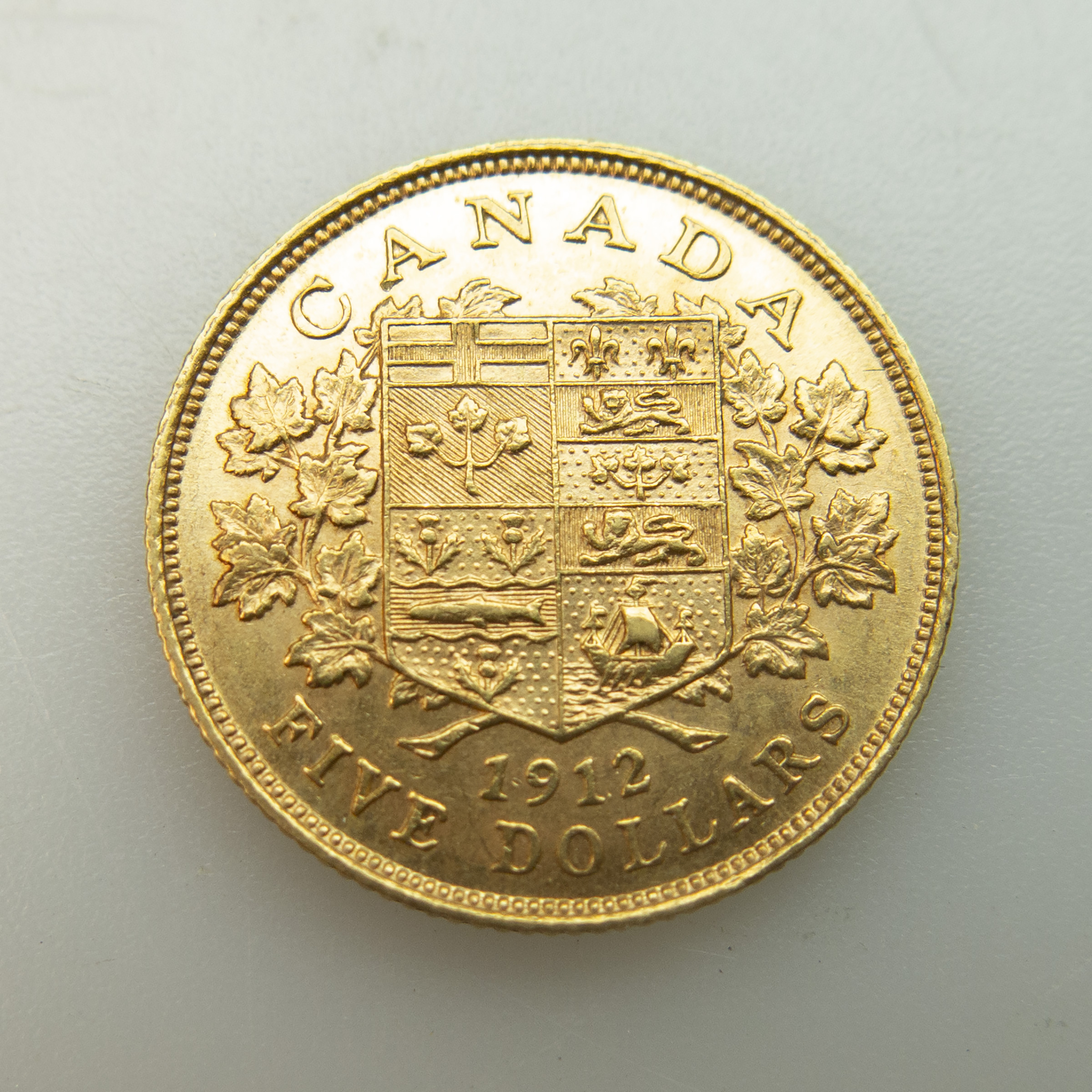 Canadian 1912 $5 Gold Coin