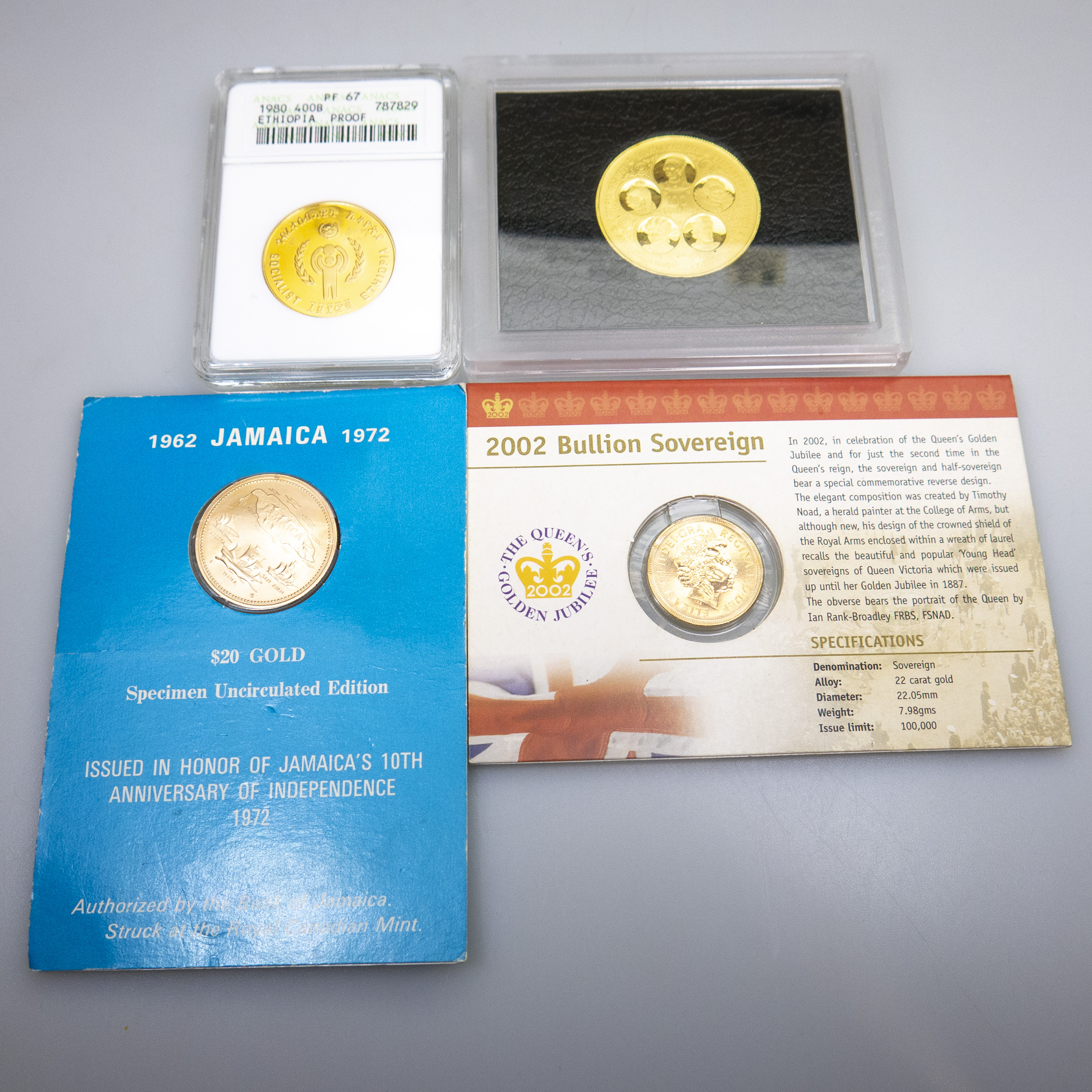 4 Various Gold Coins
