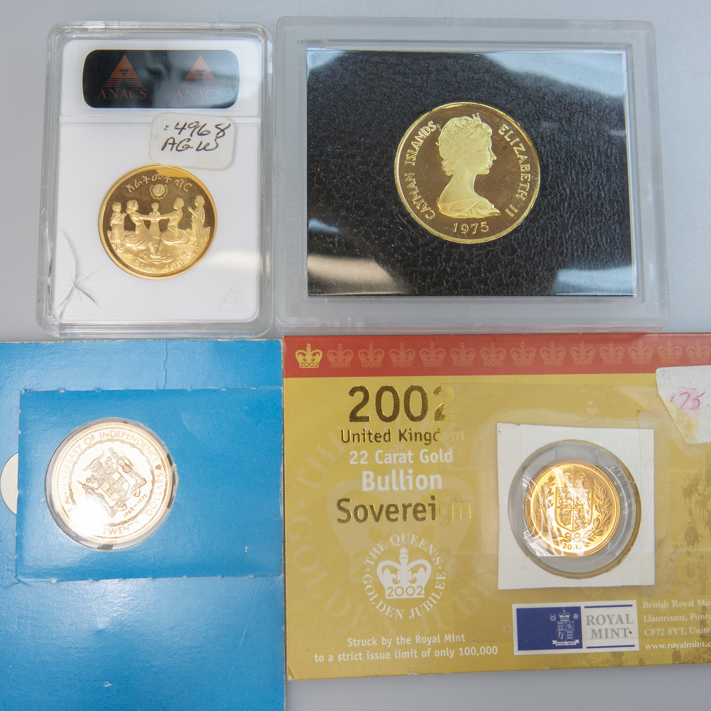4 Various Gold Coins
