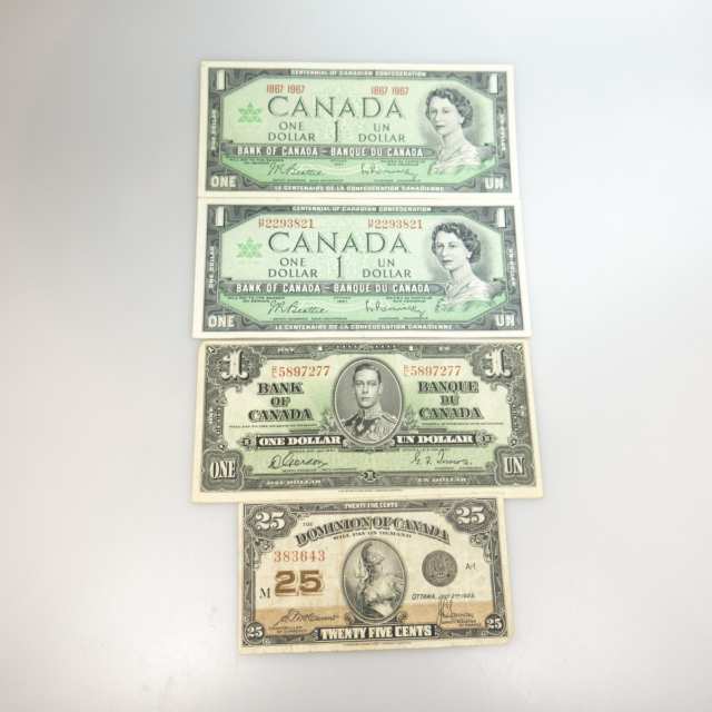 12 Various Canadian Bank Notes