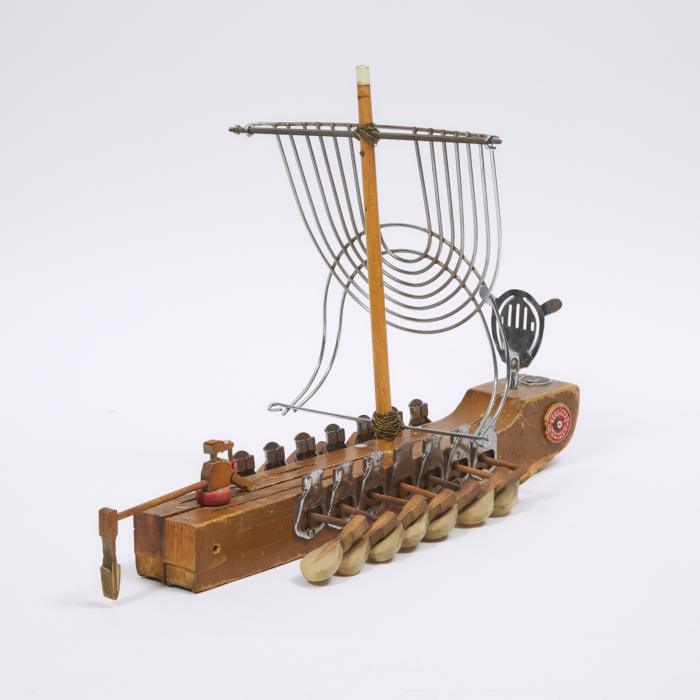 'Found Object Folk Art' Model of a Viking Longship, 20th century