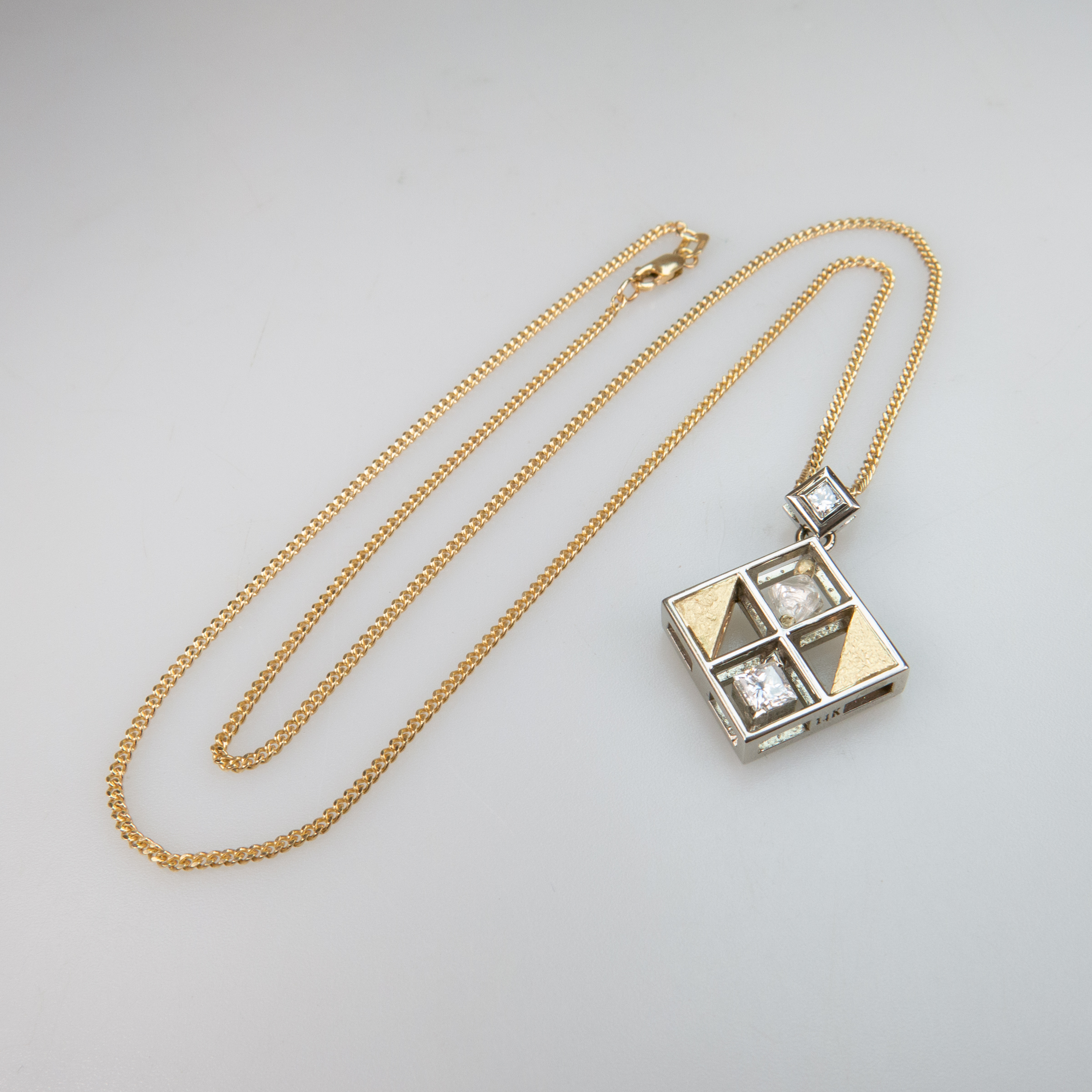 14k White And Yellow Gold Pendant
