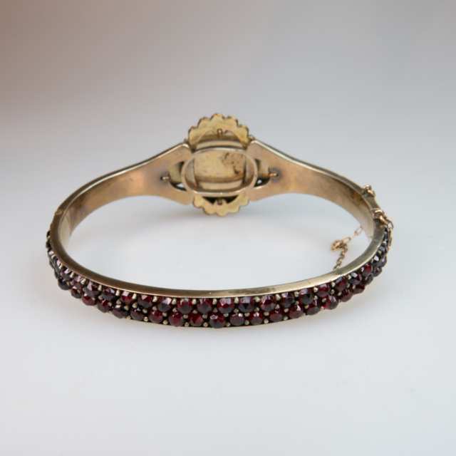Silver Gilt Hinged Bangle And 2 Pairs Of Similar Drop Earrings