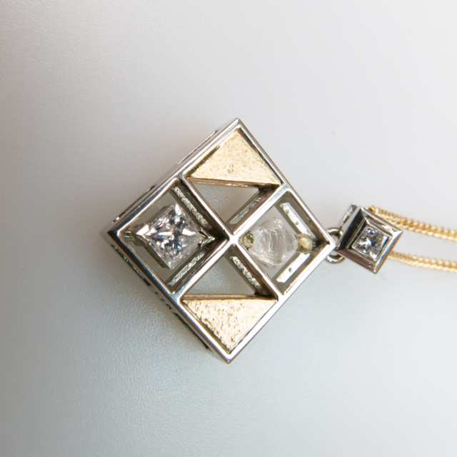 14k White And Yellow Gold Pendant