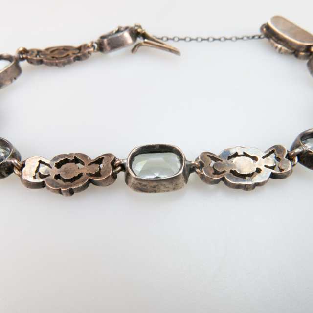 9k Yellow Gold And Silver Filigree Bracelet