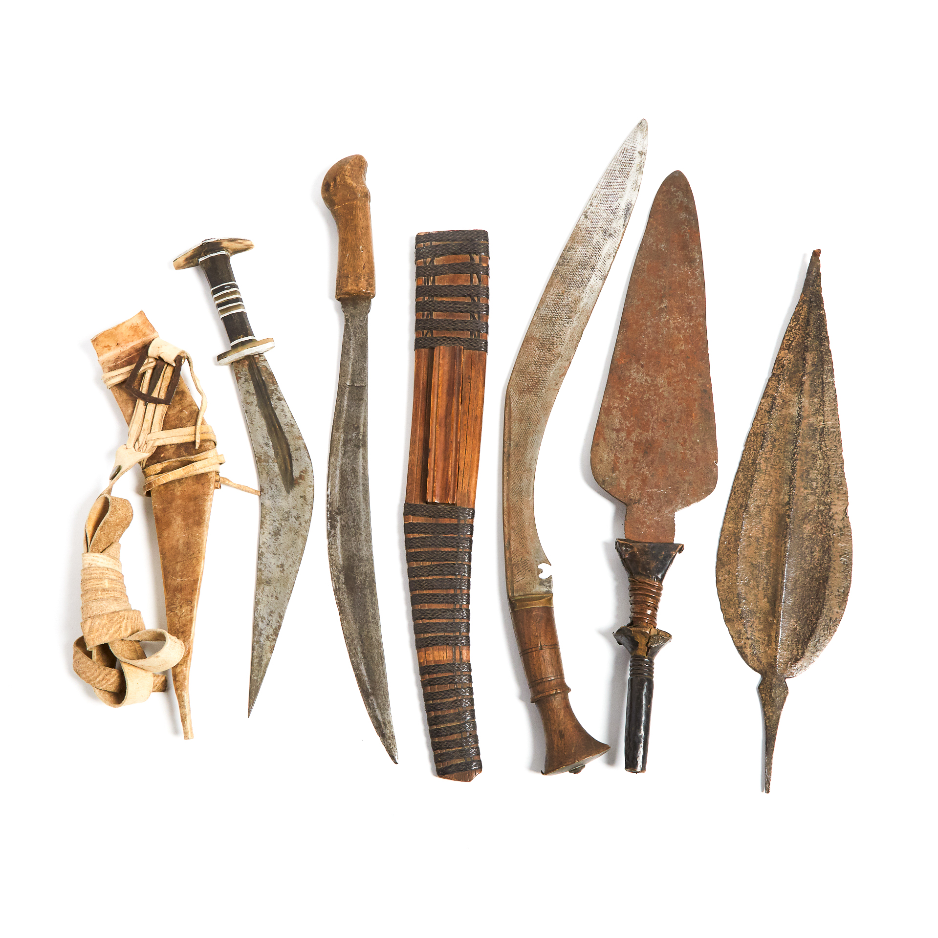 Group of Five African Edged Weapons