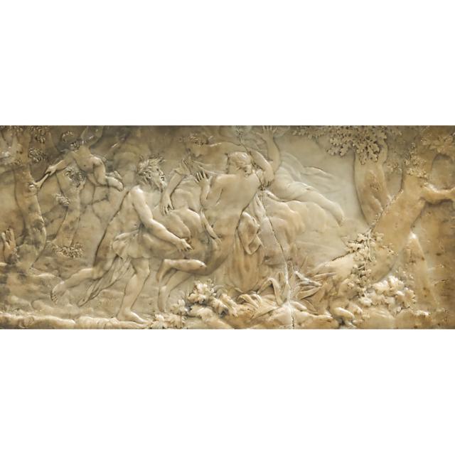 Roman Mythological Marble Relief Panel of Endymion and Selene, 18th century or earlier