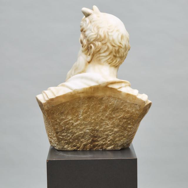 Italian White Marble Bust of Moses after Michaelangelo, 19th century