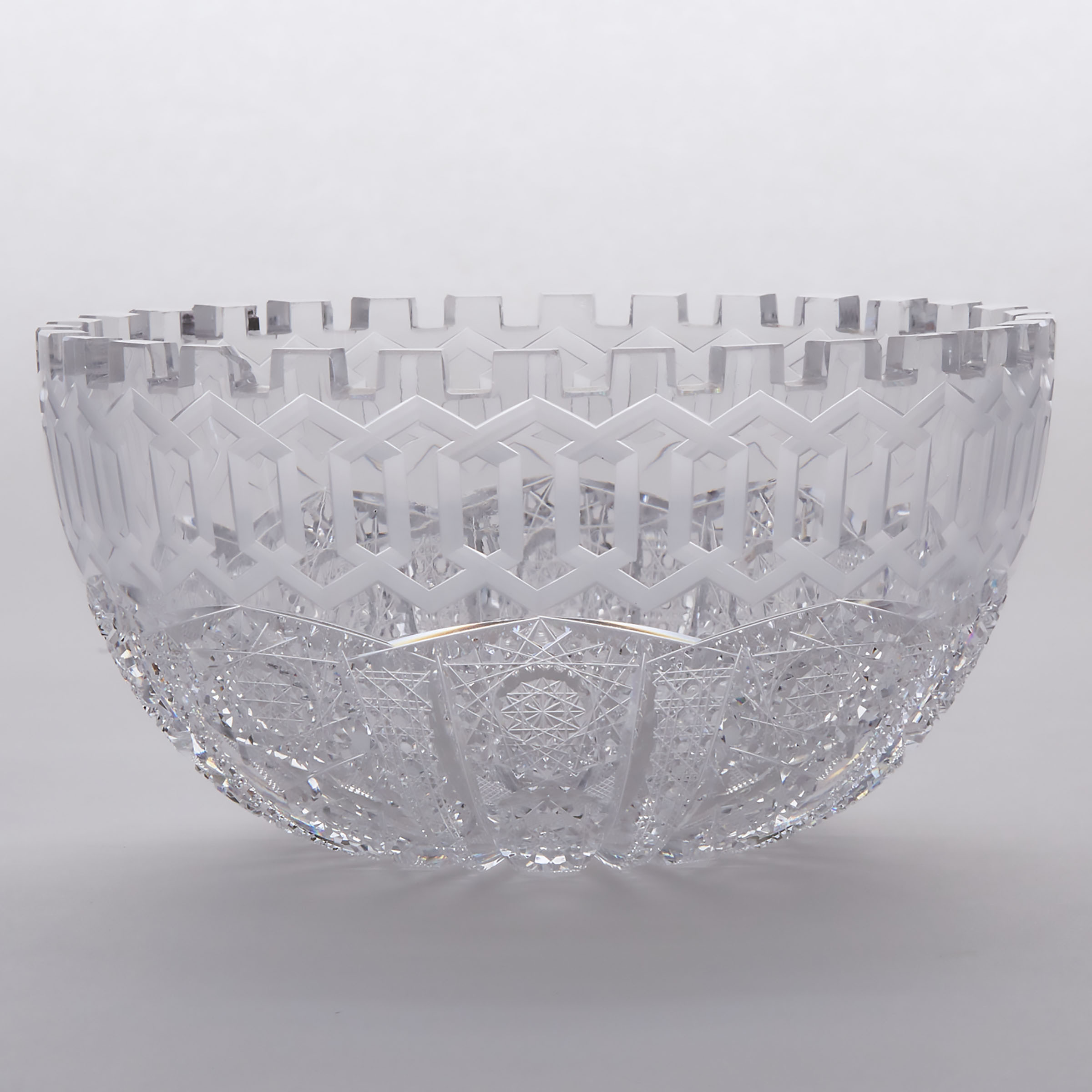 Roden 'Norman' ('Alhambra') Pattern Cut Glass Berry Bowl, c.1910