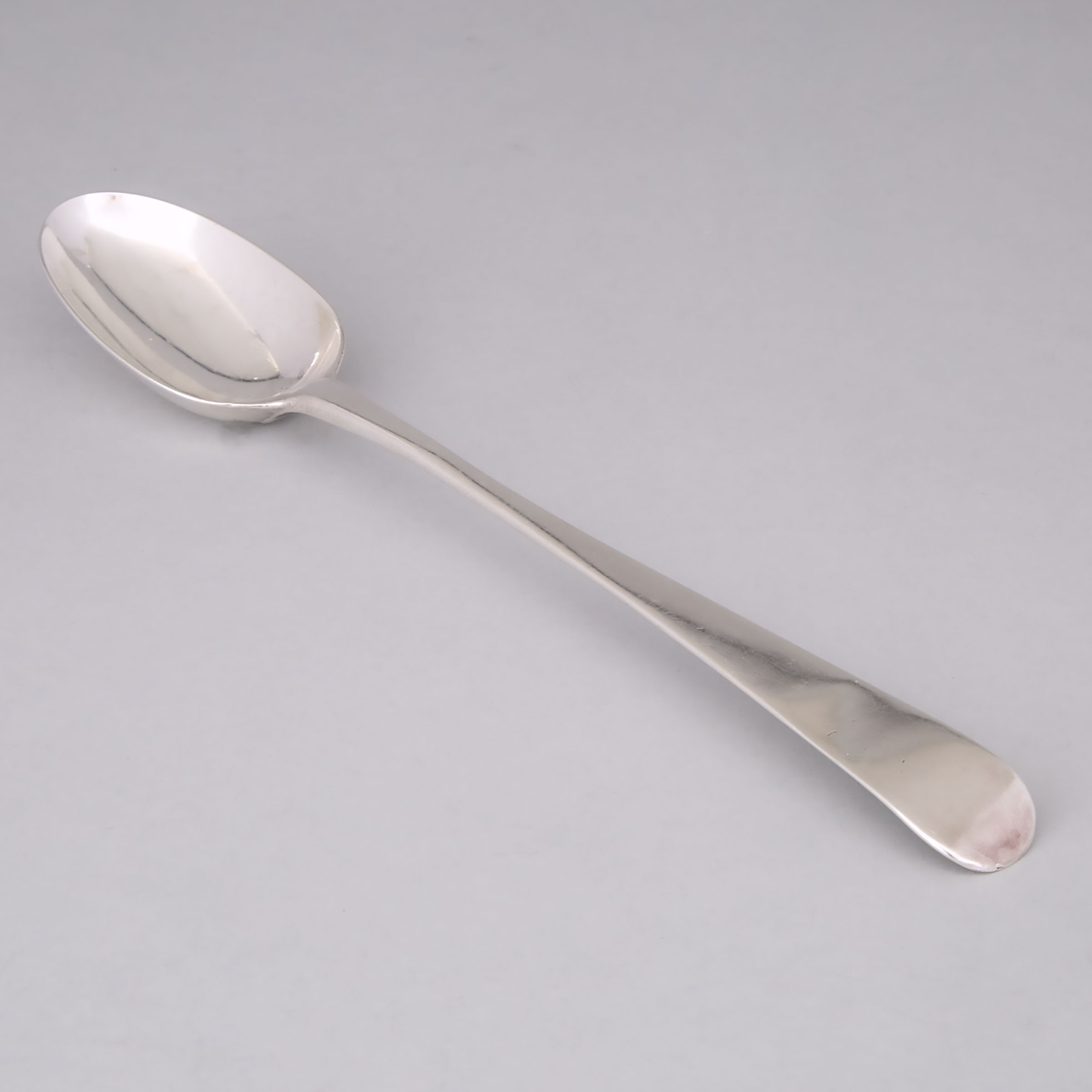 George III Irish Silver Old English Pattern Serving Spoon, J.E. Ash, Dublin, 1788