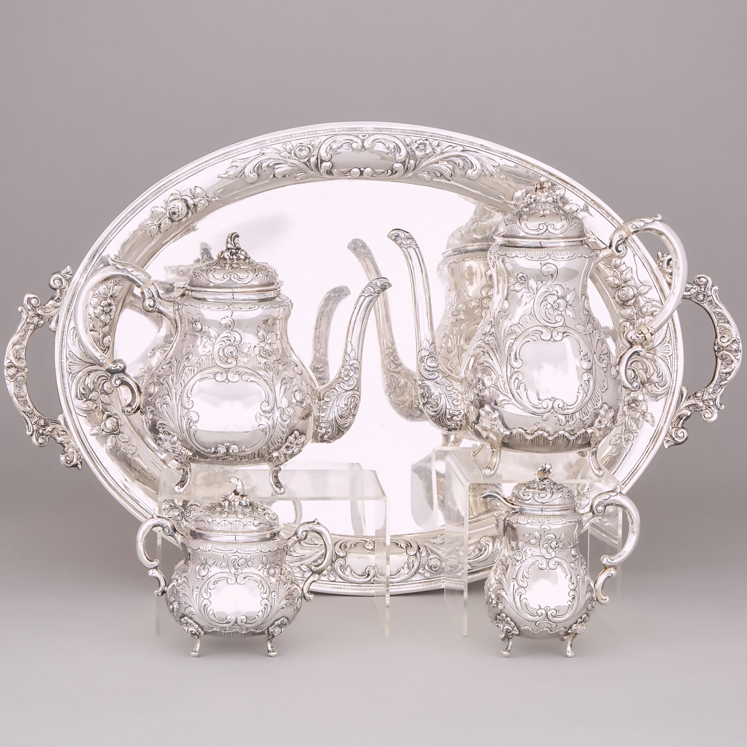 Continental Silver Tea and Coffee Service, probably German, early 20th century