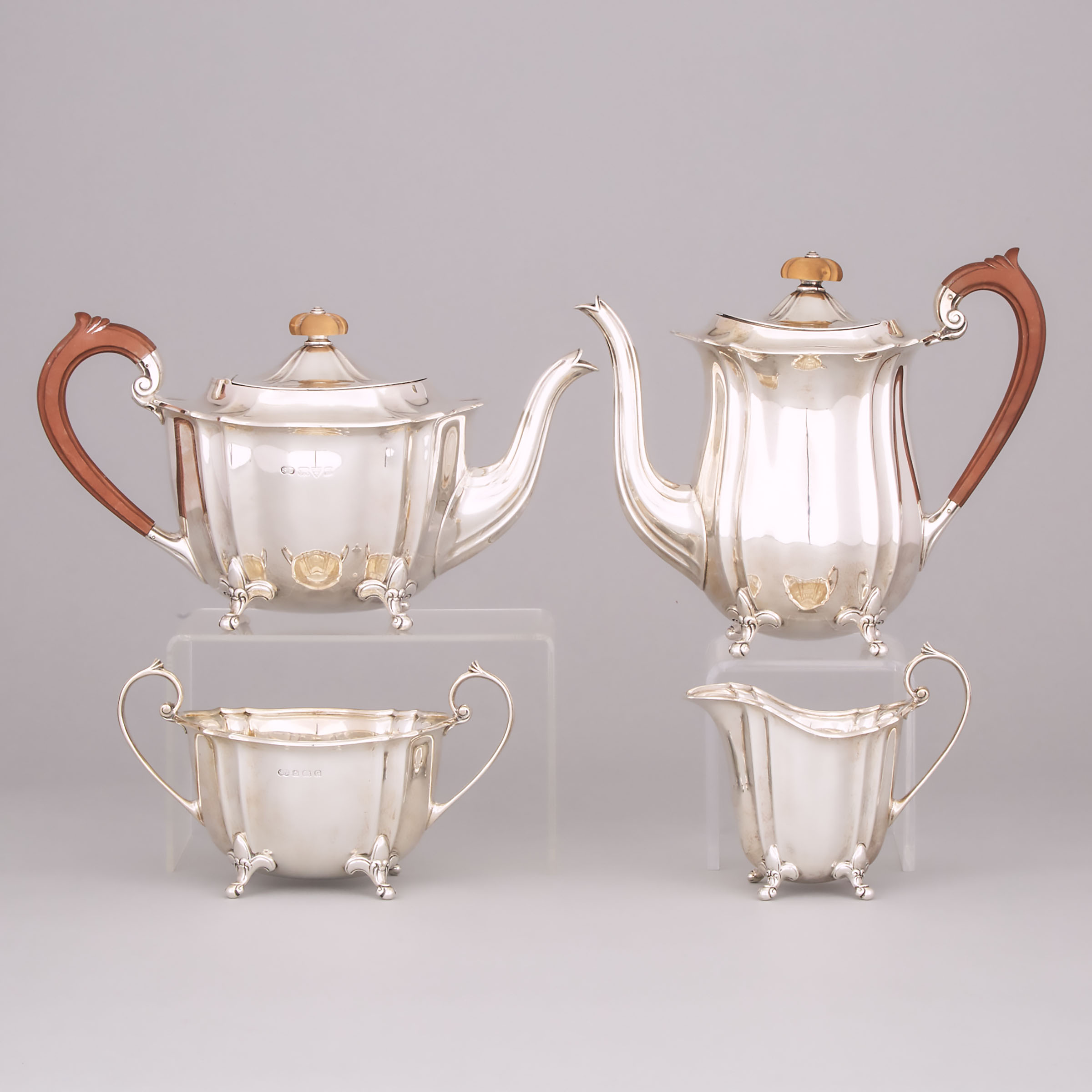 English Silver Tea and Coffee Service, Suckling Ltd., Birmingham and Chester, 1931