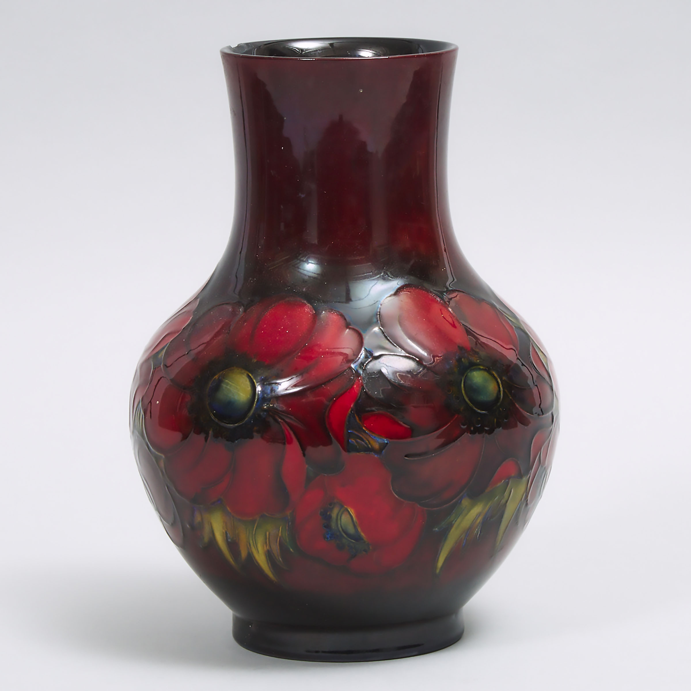 Moorcroft Flambé Anemone Vase, c.1945-49