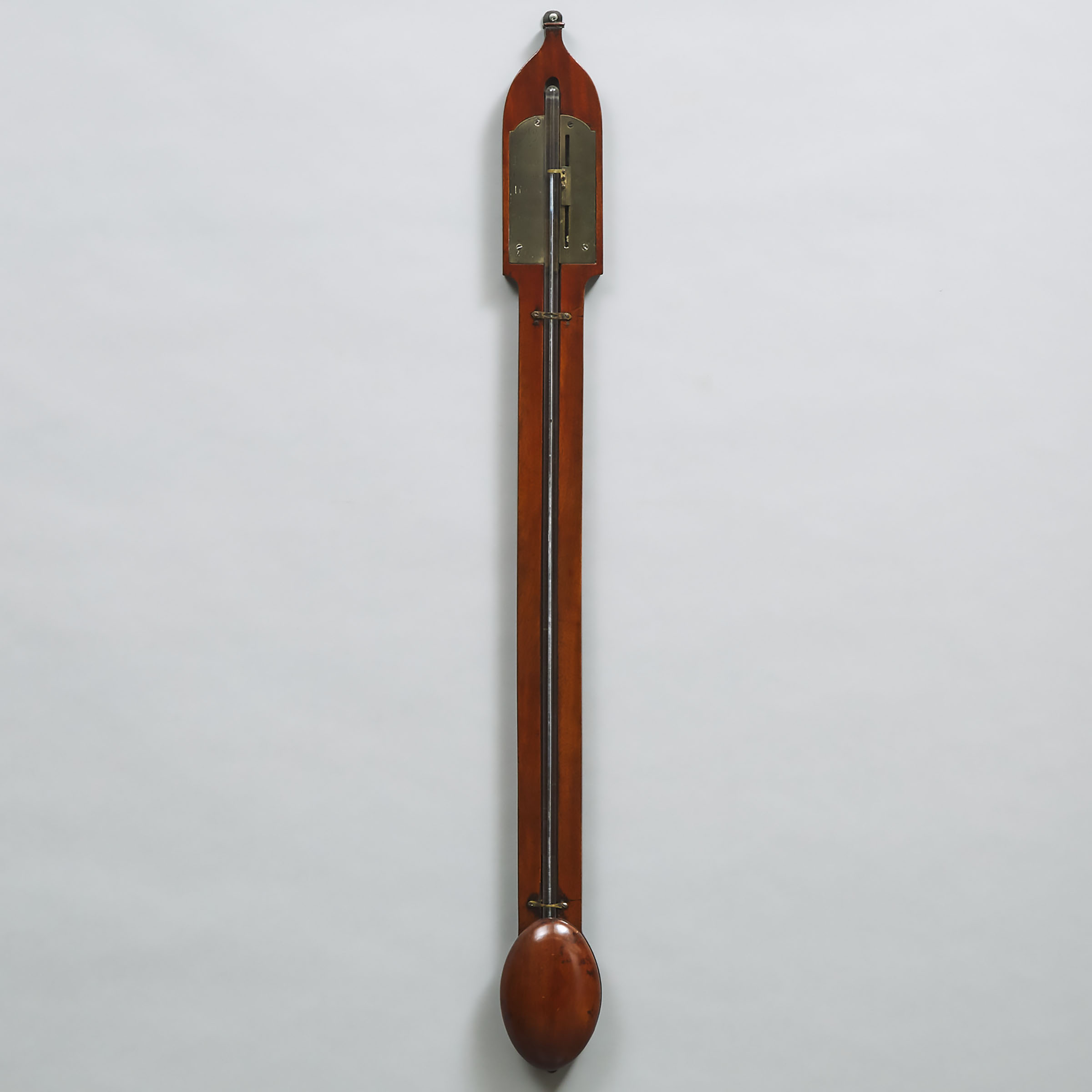 George III Scottish Mahogany Stick Barometer, J. Brown, Glasgow, late 18th/early 19th century