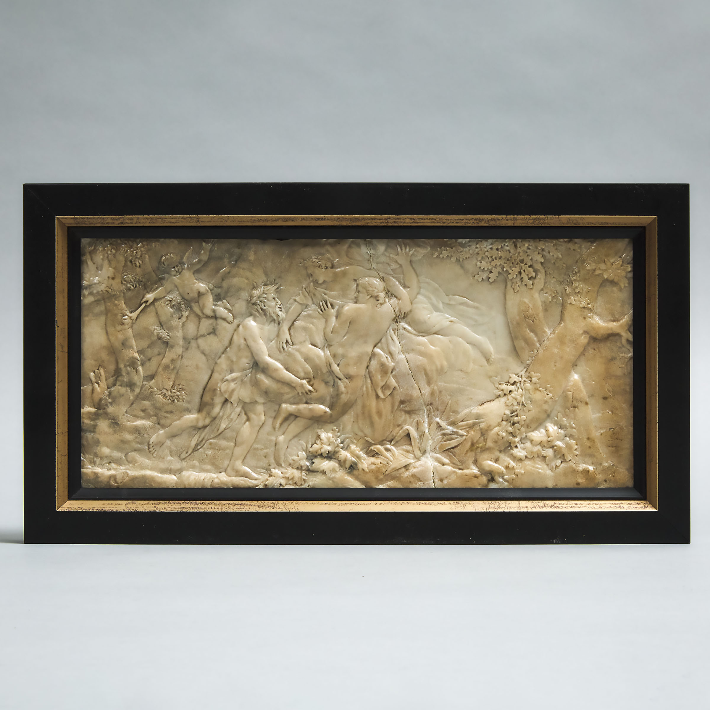 Roman Mythological Marble Relief Panel of Endymion and Selene, 18th century or earlier