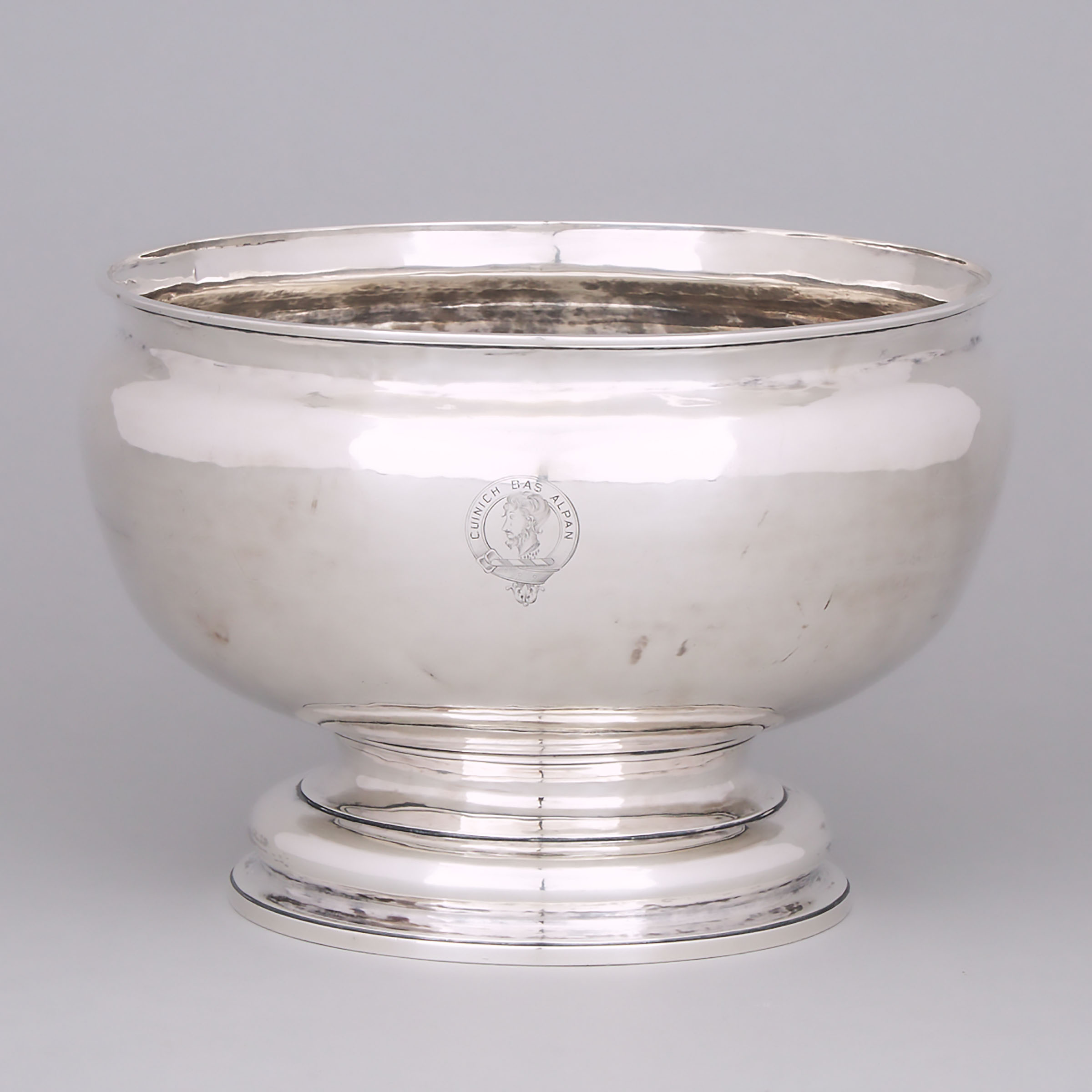 English Silver Large Footed Bowl, Naylor Bros., London, 1928