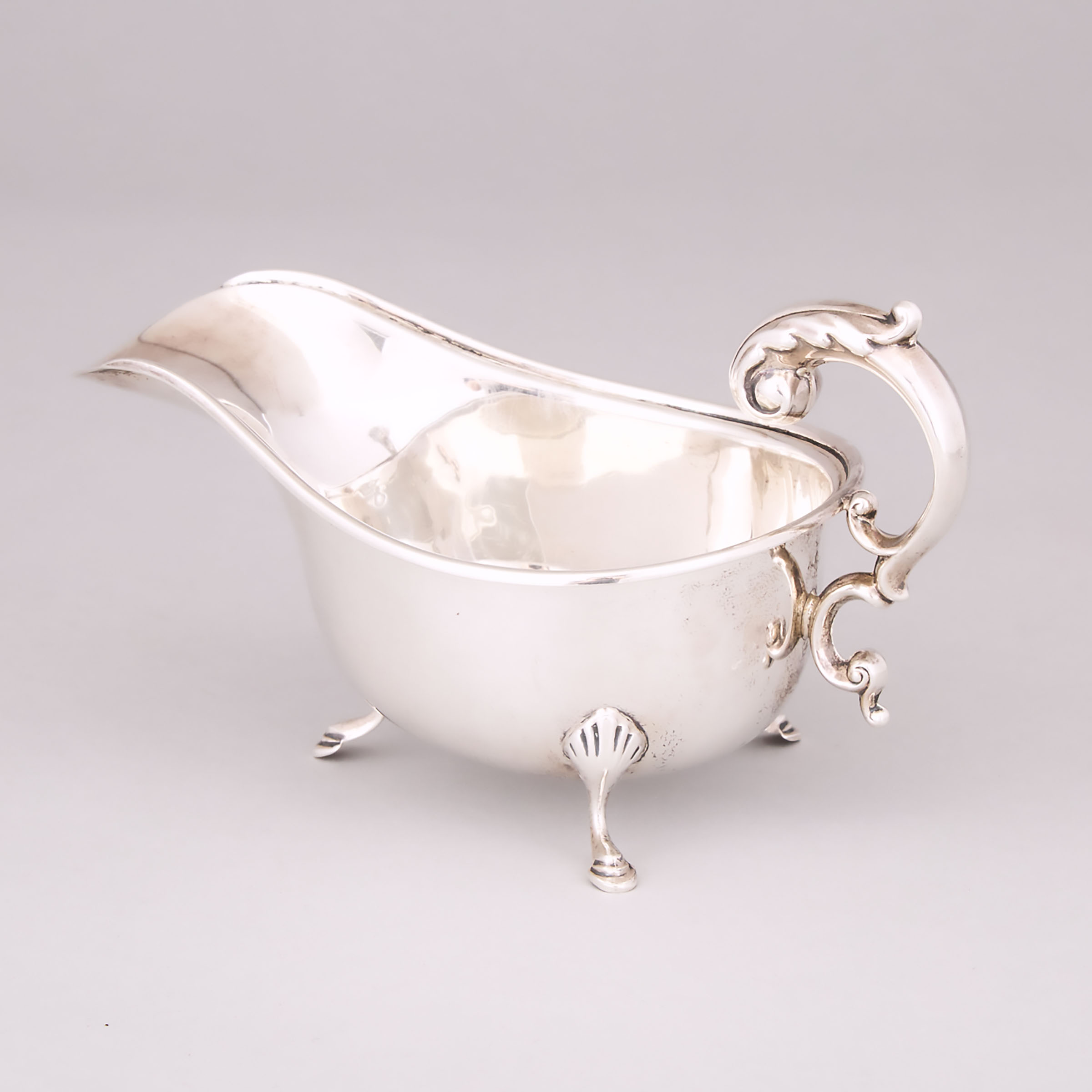 English Silver Sauce Boat, S. Blanckensee & Son, Chester, 1937