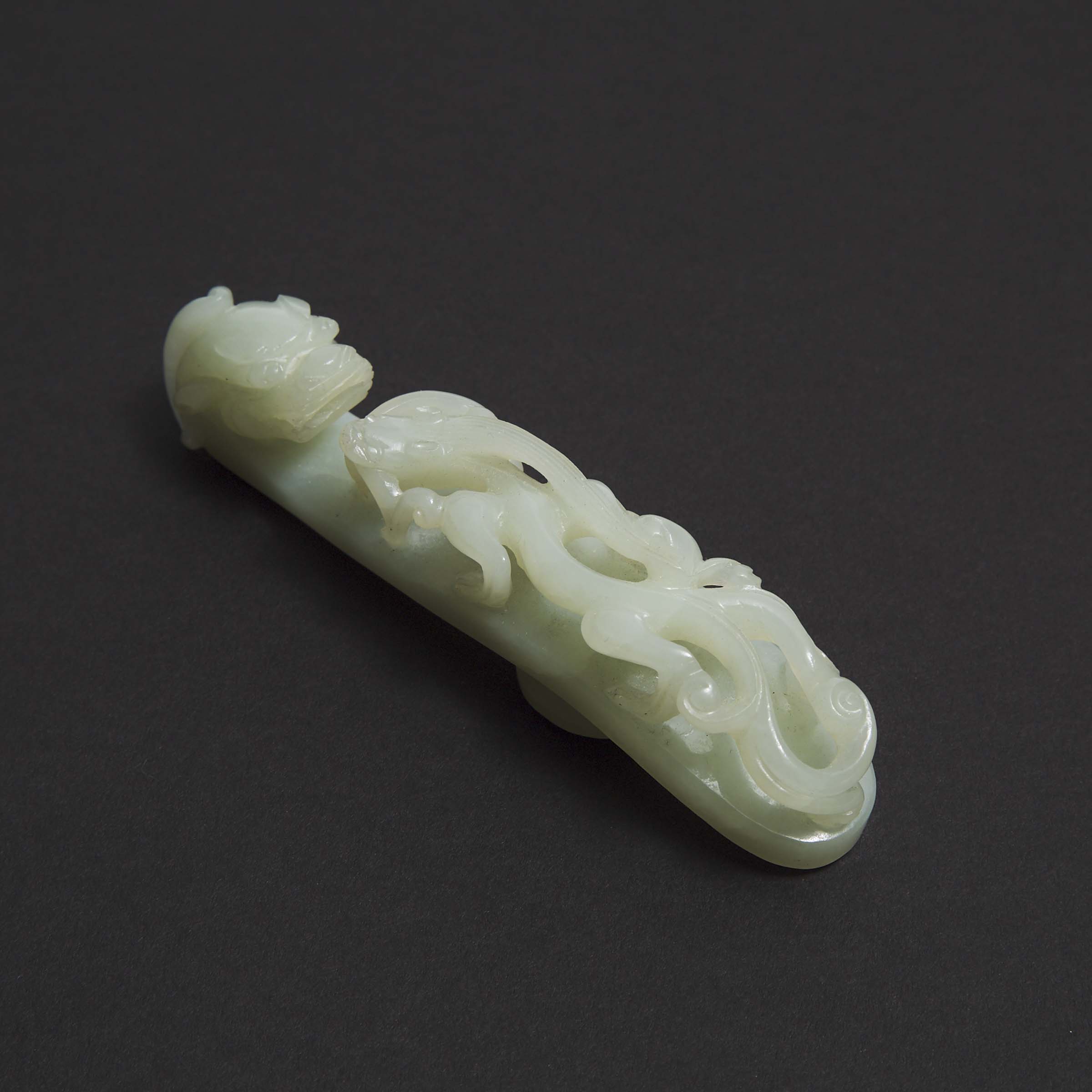 A White Jade Belt Hook, Qing Dynasty