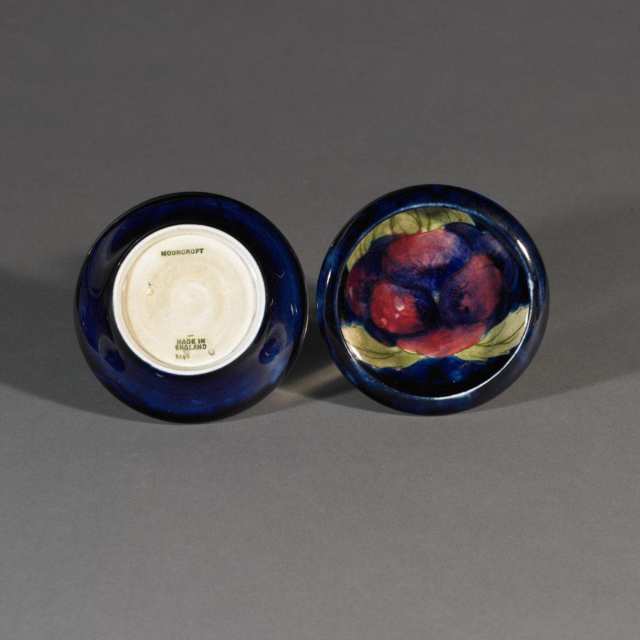 Two Moorcroft Pansy Small Bowls and another, Pomegranate, c,1925