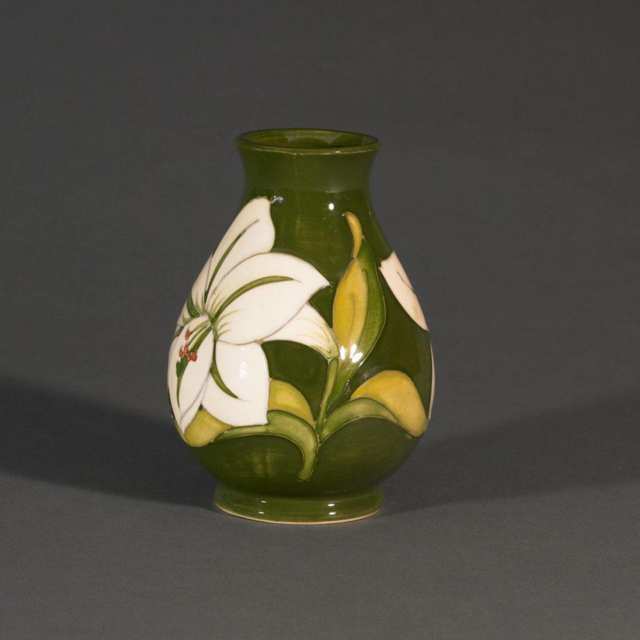 Moorcroft Bermuda Lily Vase, 1970’s