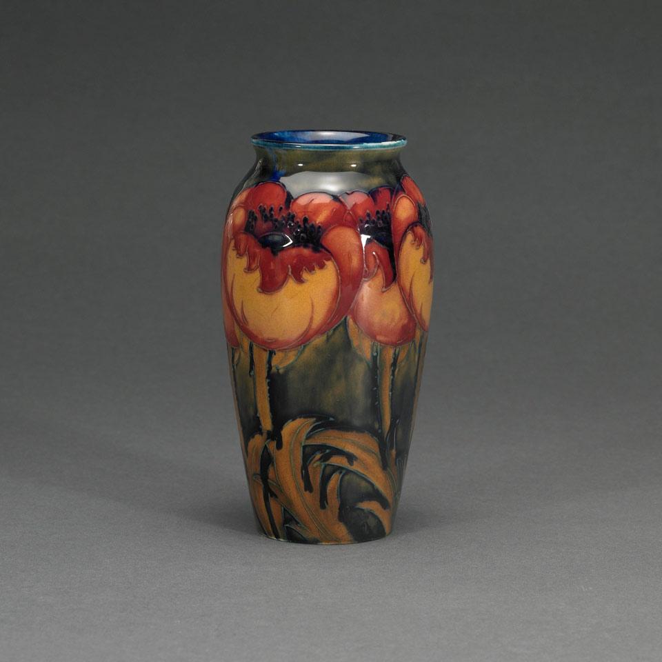 Moorcroft Poppy Vase, c. 1925
