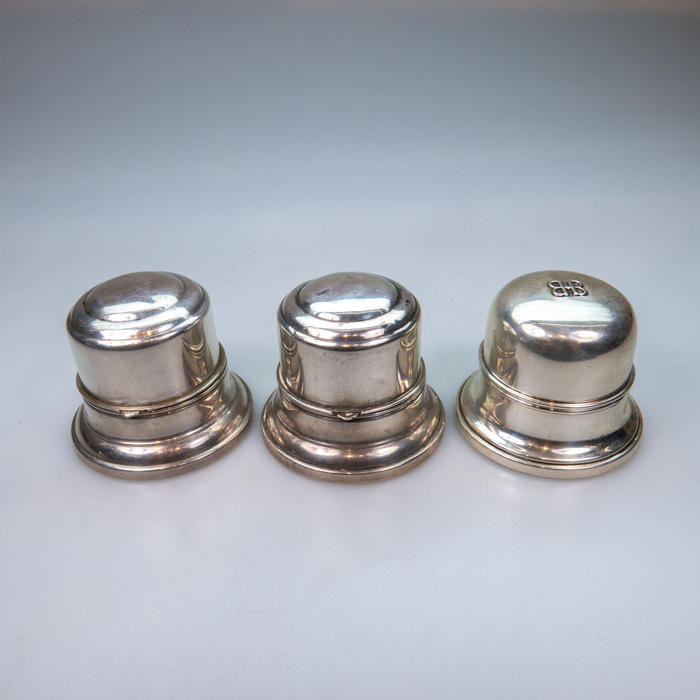 Three Birks Sterling Silver Ring Boxes