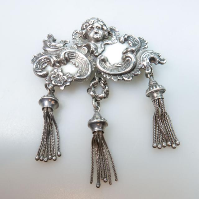 Sterling Silver Brooch And Fob