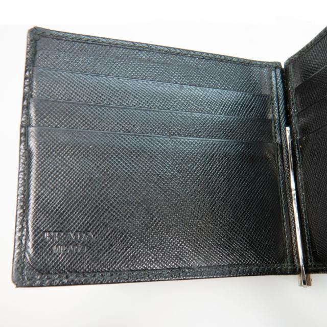 Prada Black Leather Bi-fold Wallet