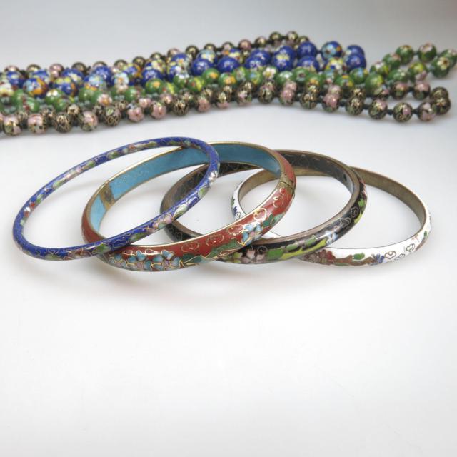 Quantity Of Cloisonné Bead Necklaces And Bangles