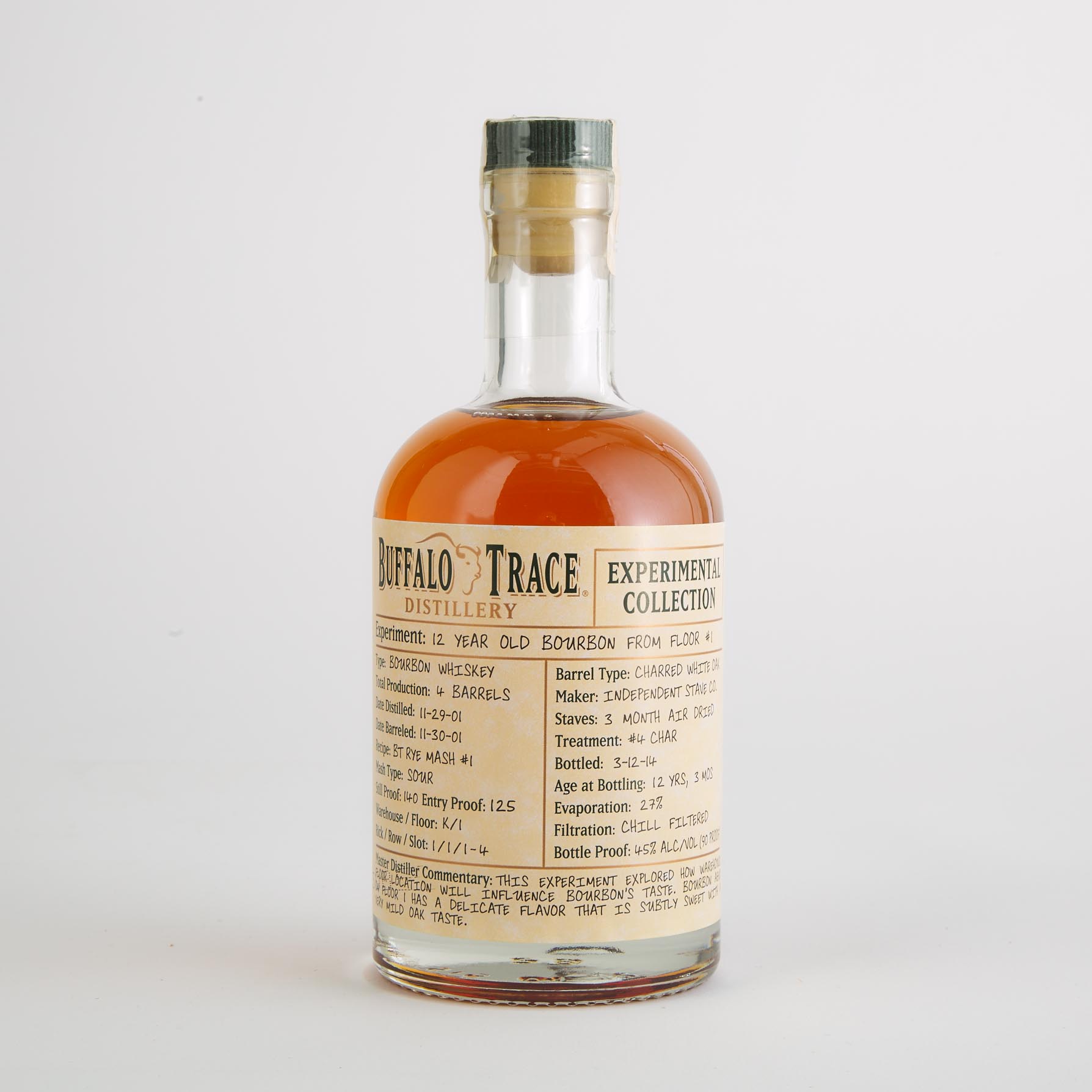 BUFFALO TRACE EXPERIMENTAL COLLECTION BOURBON 12 YEARS (ONE 375 ML)